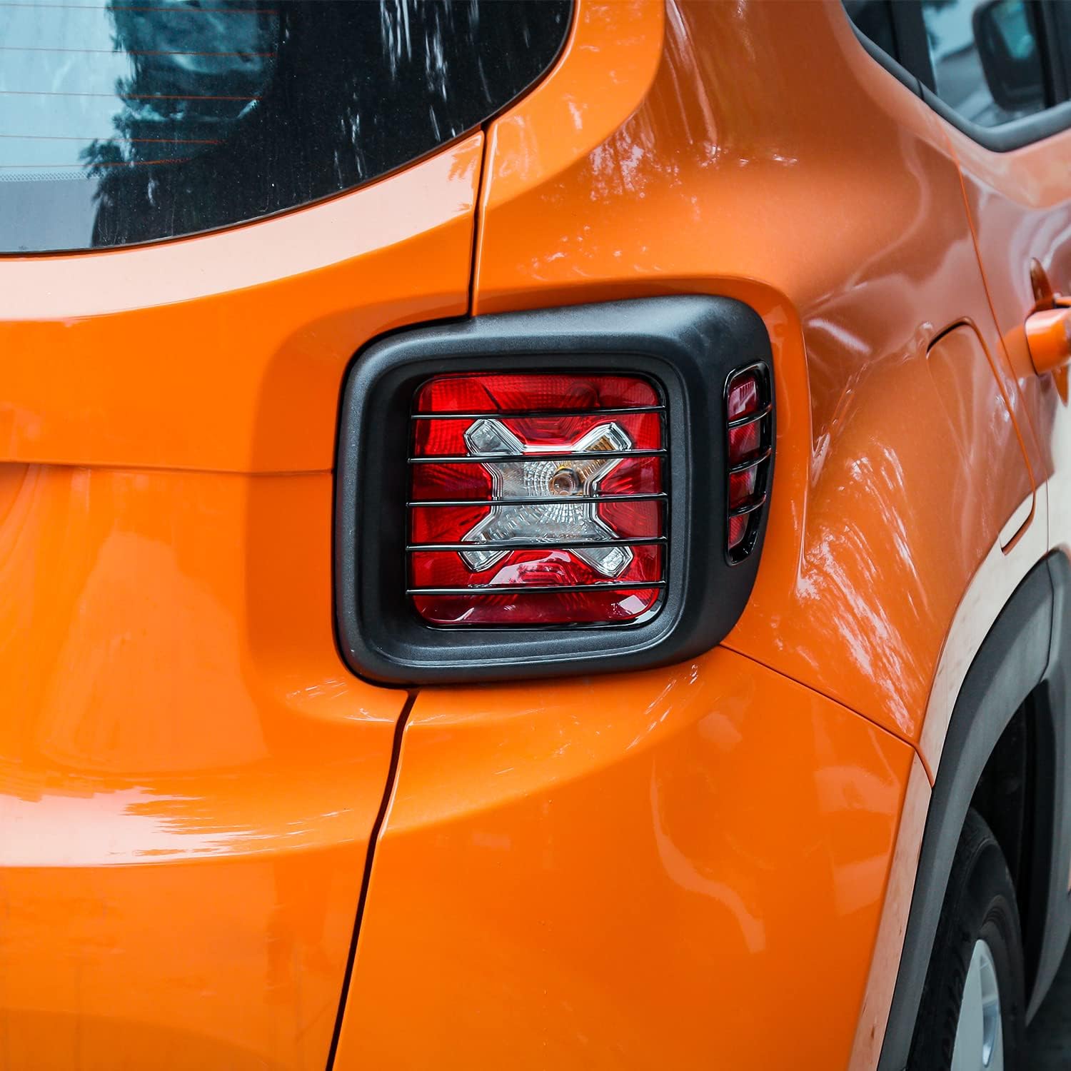 ABS Tail Light Okładki żaluzji Tylna osłona tylnego światła dla Jeep Renegade 2016-2021, czarny