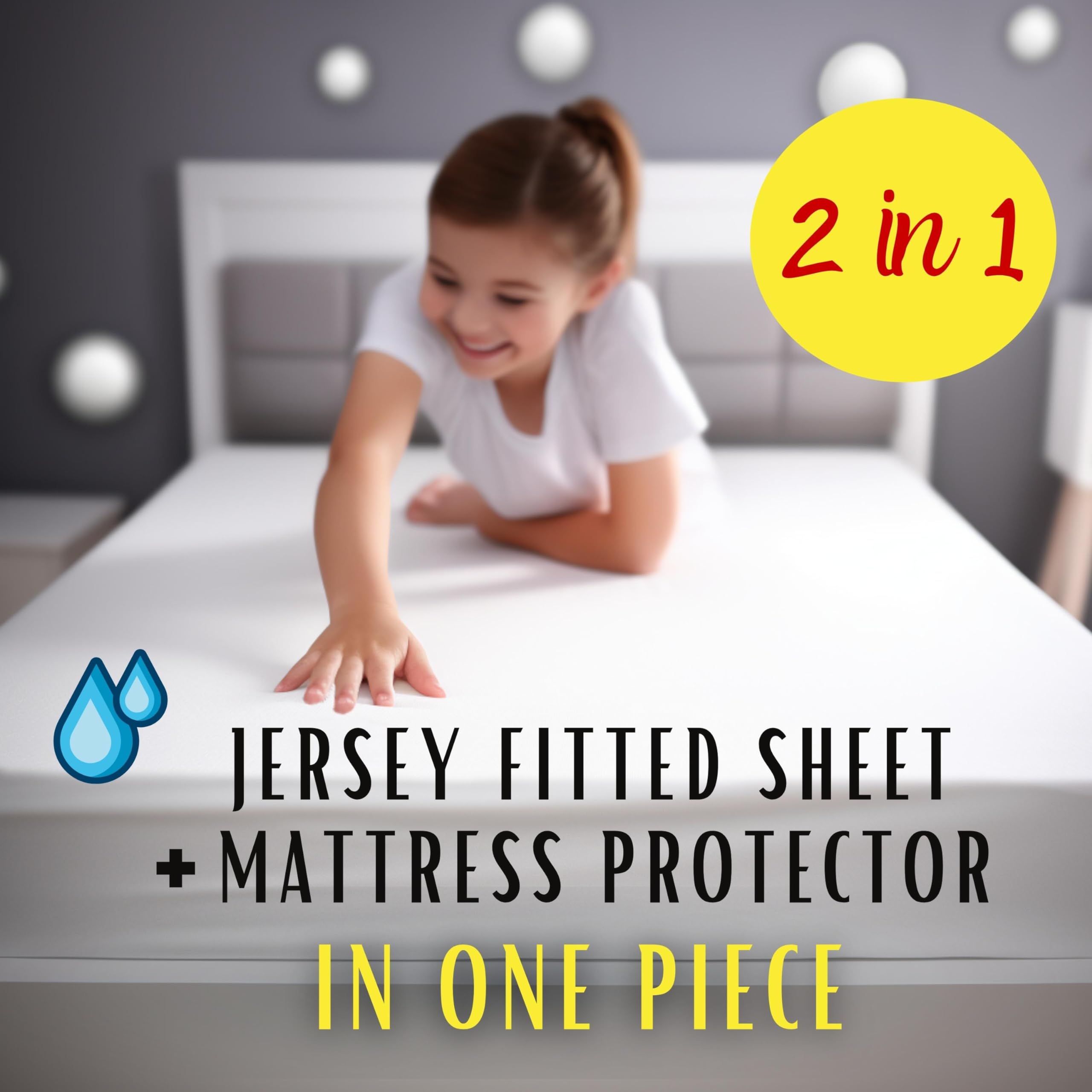 Bisoo Waterproof (Top+Corners) Cot Bed Sheets 140 x 70 Fitted / 28x55 in - Image 3