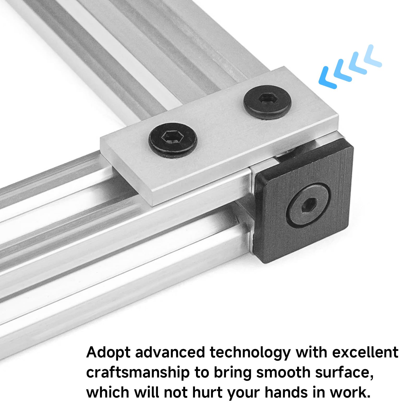 Placa de unión, 10 piezas de placa de unión de aluminio, soportes rectos planos de extrusión, placa de conexión de perfil de aluminio, herramienta de conexión, accesorios de placa de agujero