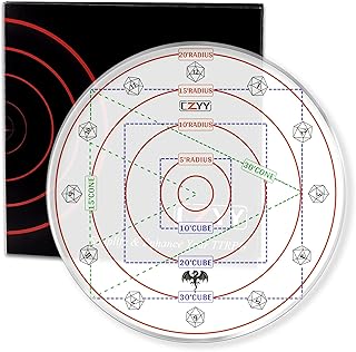 Upgraded Spell AOE Damage Template Extra Large to 30' Cube & 30' Cone, Acrylic D&D Area Effect Marker with Gift Box - Perfect Tabletop RPG Gaming Accessories, Tools for Dungeons and Dragons, TTRPGs