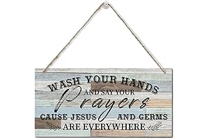 Wash Your Hands and Say Your Prayers Sign: a Divine Reminder of Cleanliness and Gratitude