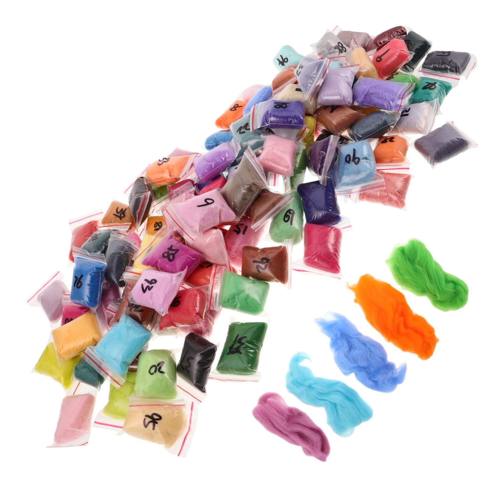 Colores Lana Fieltrar Piezas 100 para Aguja para Manualidades