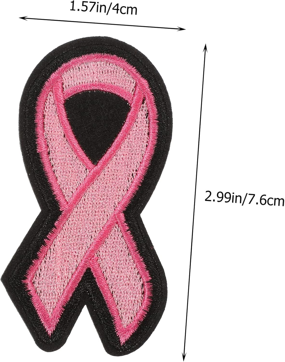 40pcs Breast Cancer Awareness Shaped Patches for Jeans Repair Ribbon Clothing Repair Patches