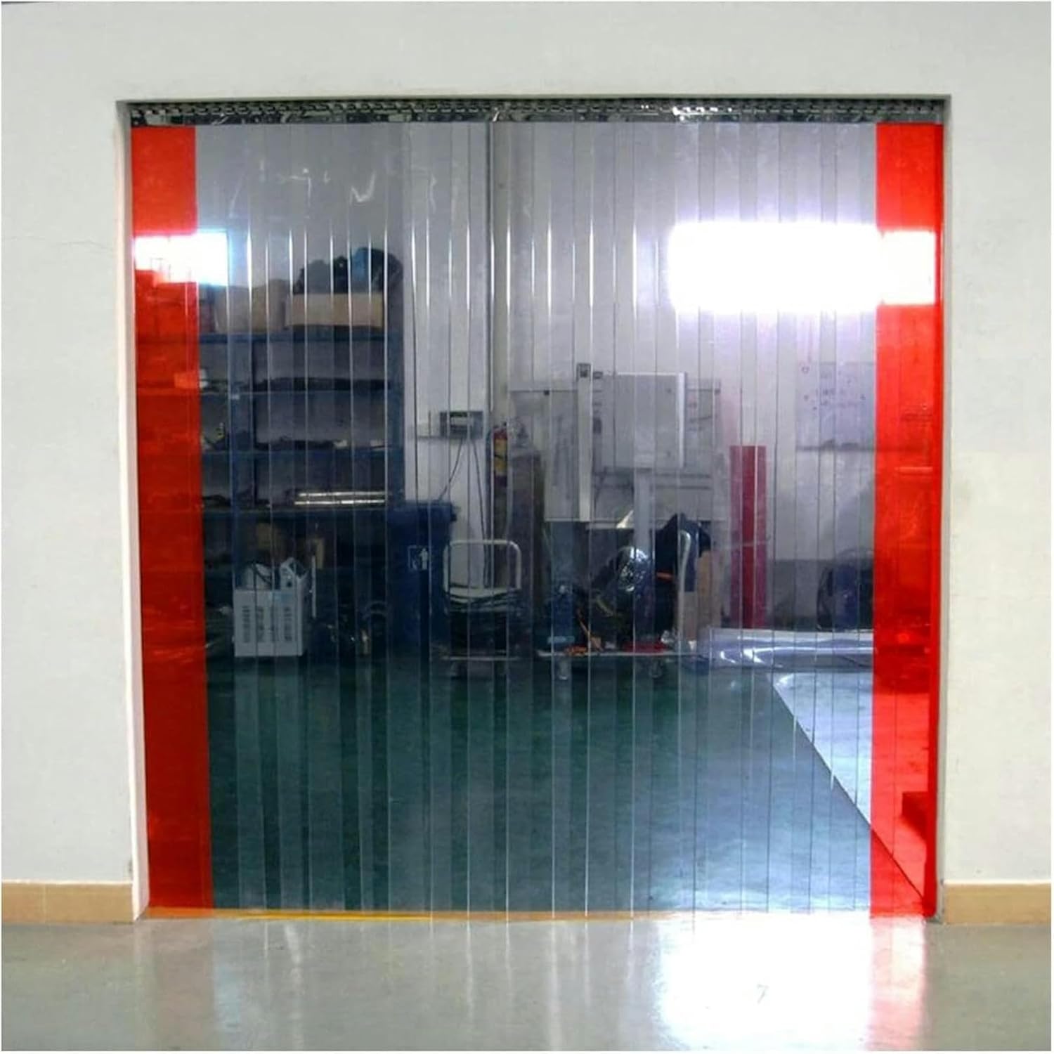 Plastic Strip Door Curtain Hang Straight Clear PVC Curtain for Commercial Industrial Door, Walkin Cooler, Freezer, Garage, Pet Home, Warehouse, 1.6/2.1mm Thick