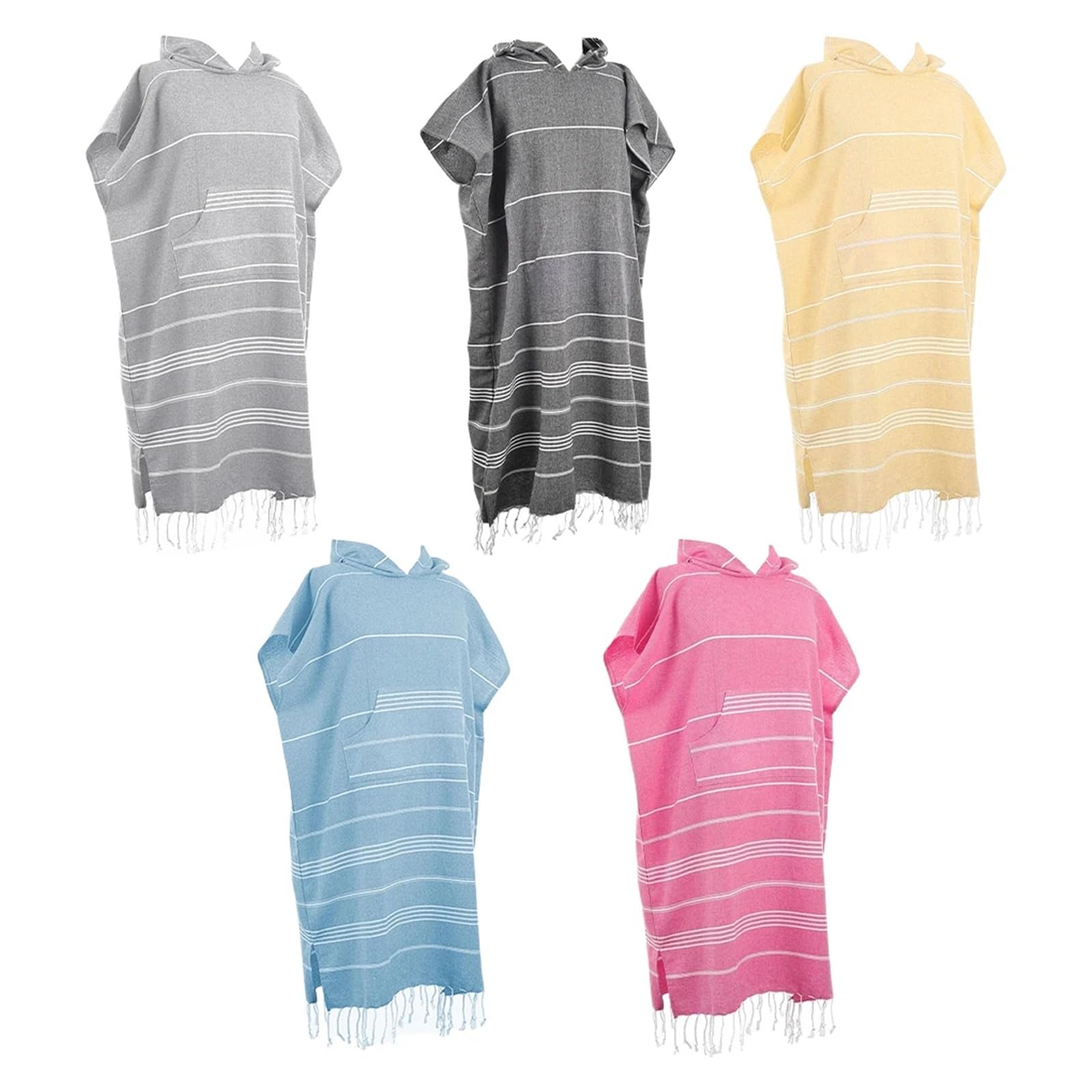Poncho da surf con cappuccio, 120x90 cm, for uomo e donna, for nuotare, spiaggia, viaggi, asciugatura rapida, accappatoio, mantello, asciugamano bagno Poncho da Spiaggia(Light grey)