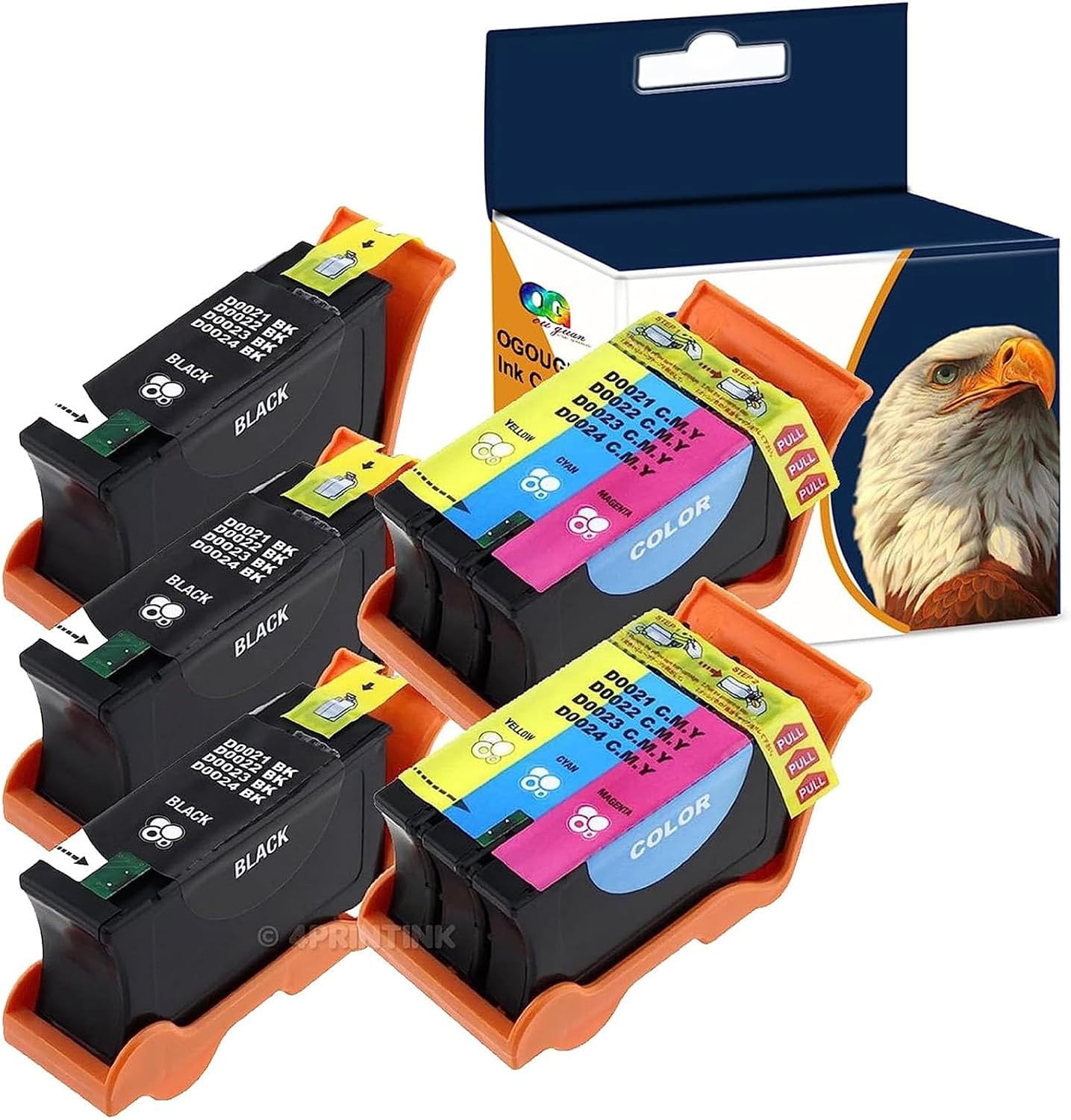 LiCStore 5 Pack for Dell Series 21/22/23 Ink Cartridges High Yield