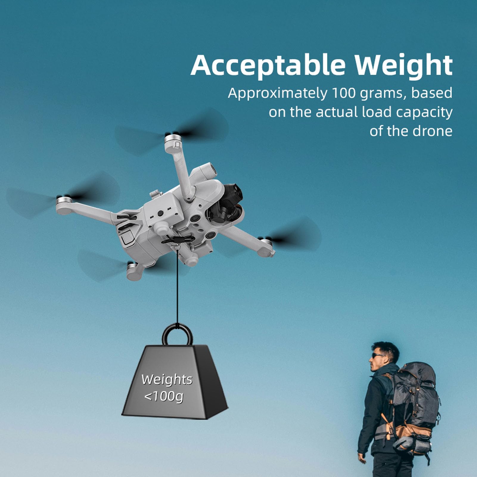 system di Aeridrop Drone, Dispositivo di Trasporto di Consegna di Droni per Mini 3 Pro per Mini 3 Gamma 500 M, per lo Strumento di Salvataggio di Ricerca 'esca da Pesca per