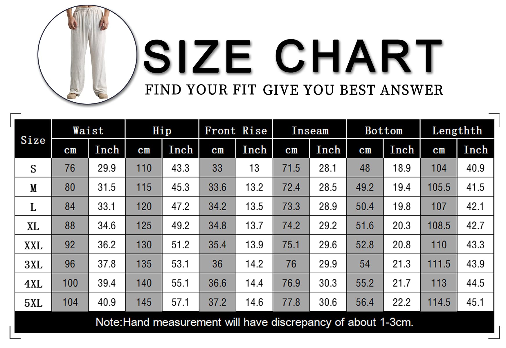 Panegy Léger Pantalon Loisir Homme Lin Coton Respirant Pants Sport Jogging Running Yoga Décontracté Men Trousers Taille Élastique