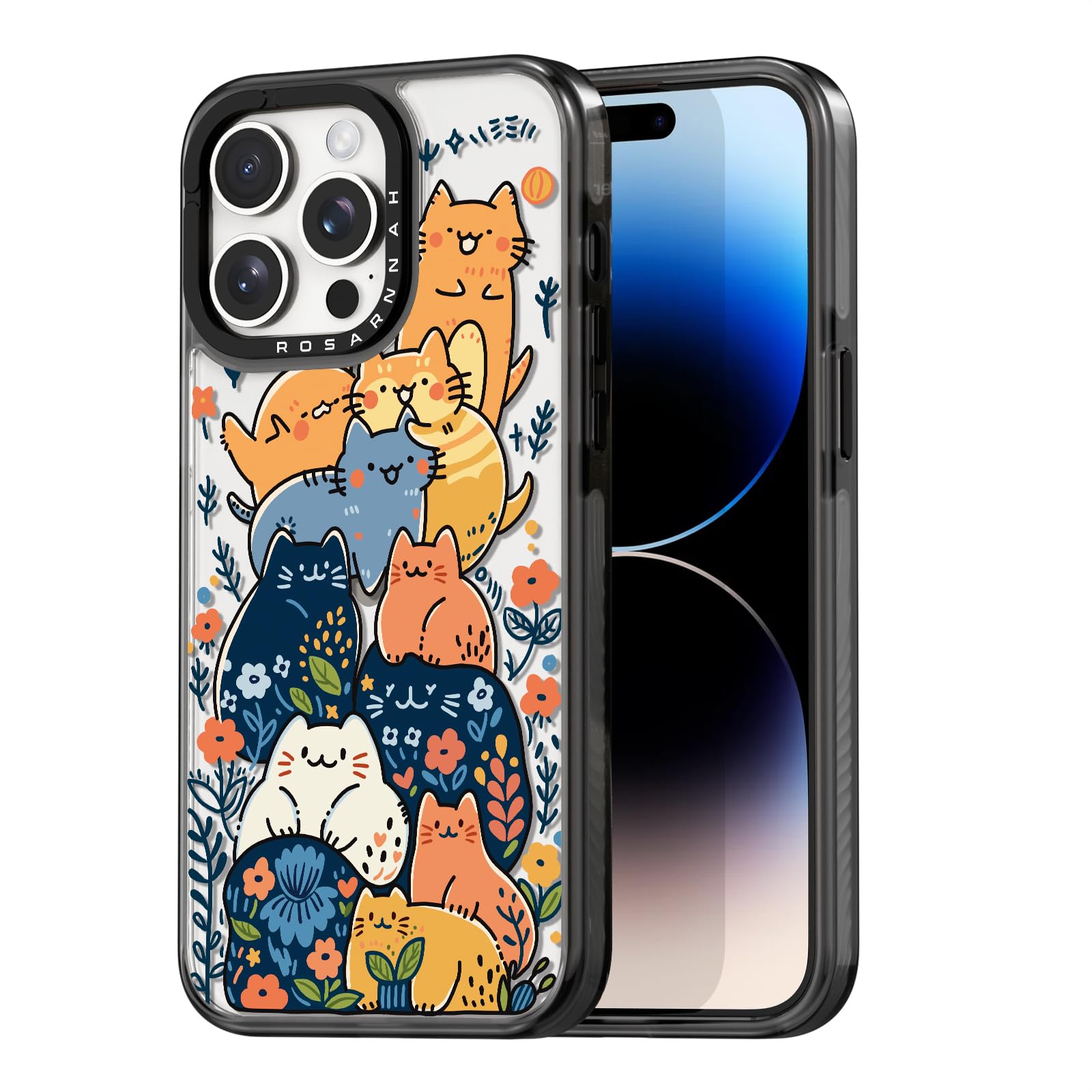Coque iPhone 14 chat noir de 6,1 pouces antichoc durable - 8