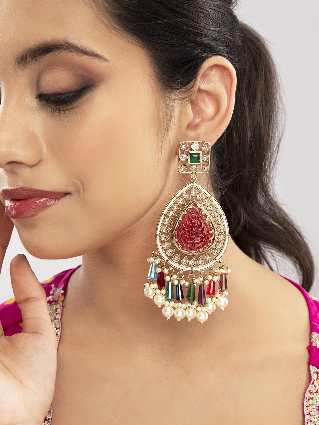 Women's Coloured Tear Drop Earrings, Elegant Design