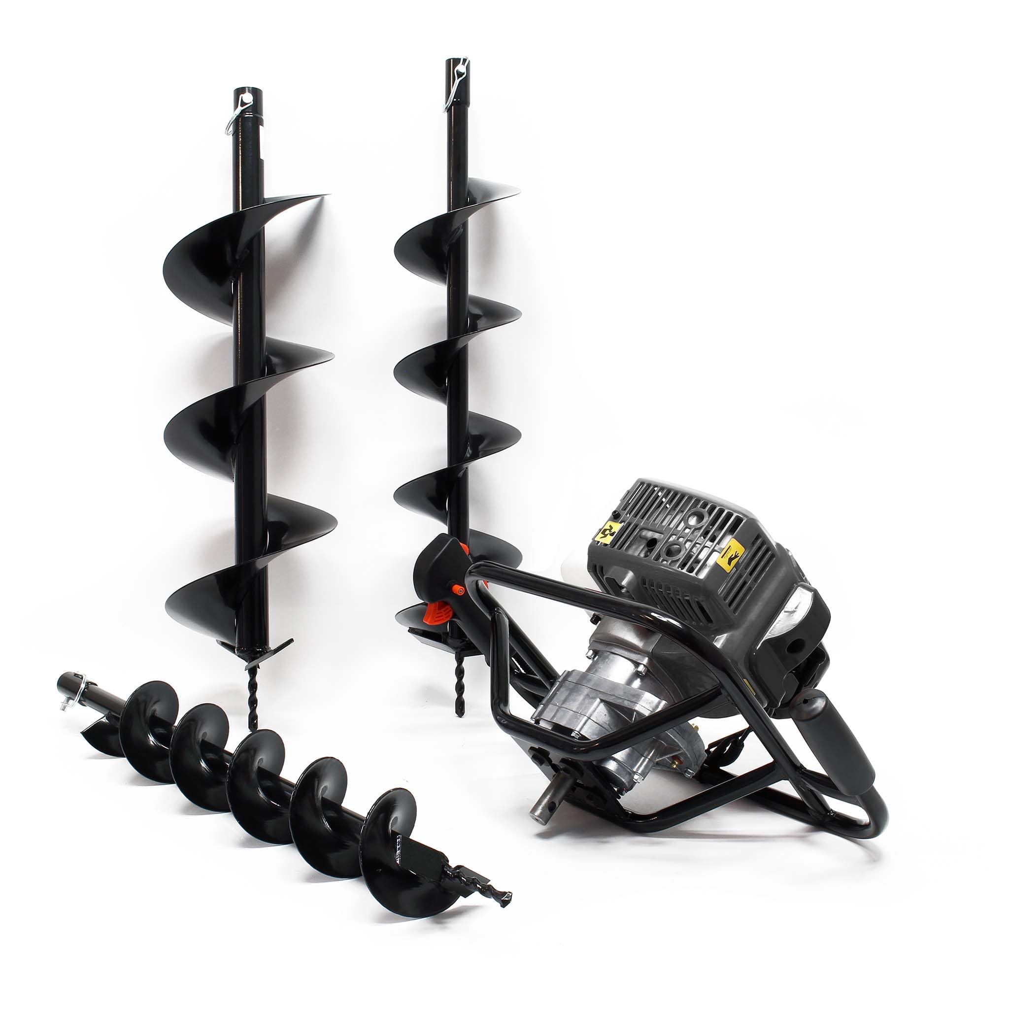 Zestaw wiertnicy glebowej z silnikiem benzynowym 1,4kW i 52cm³ łącznie z wiertłami 100mm 150mm 200mm