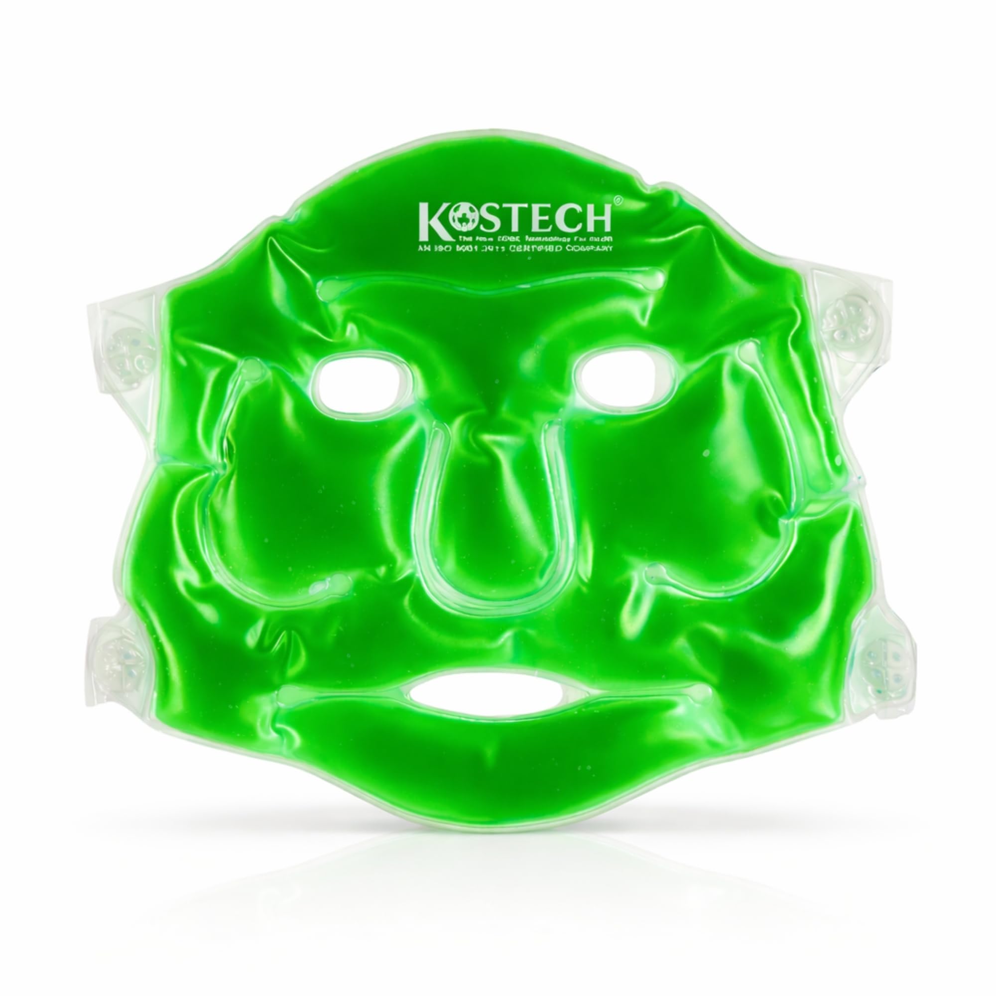 Kostech Aloe Vera Cooling Gel Face & Eye Mask | Reusable Hot & Cold Therapy for Dark Circles, Puffy Eyes & Skin Care | Reduces Swelling, Acne Redness & Headache | Adjustable Strap for Men & Women (Aloe Vera Coolling Face Mask, Pack of 1)