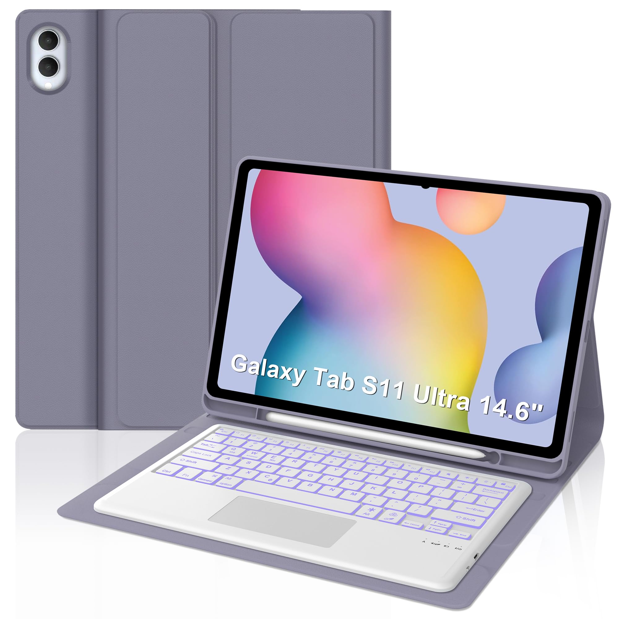 for Samsung Galaxy Tab S11 Ultra 14.6 inch Keyboard Case, 7 Colors