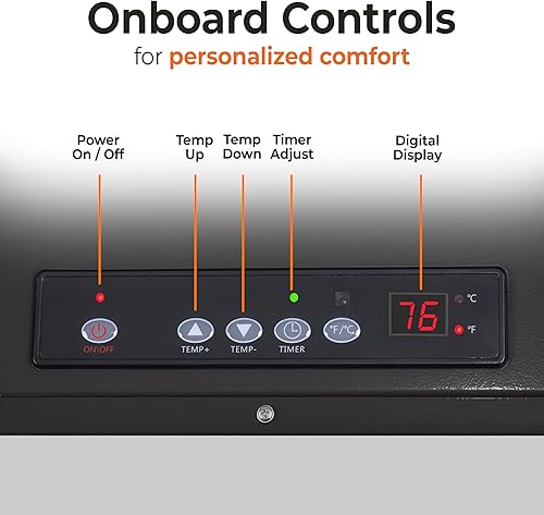 Miniatura 2 de Comfort Zone Calentador de garaje con cable duro de 10,000 W - Soporte de techo industrial y comercial, calentador forzado por ventilador de 240 V