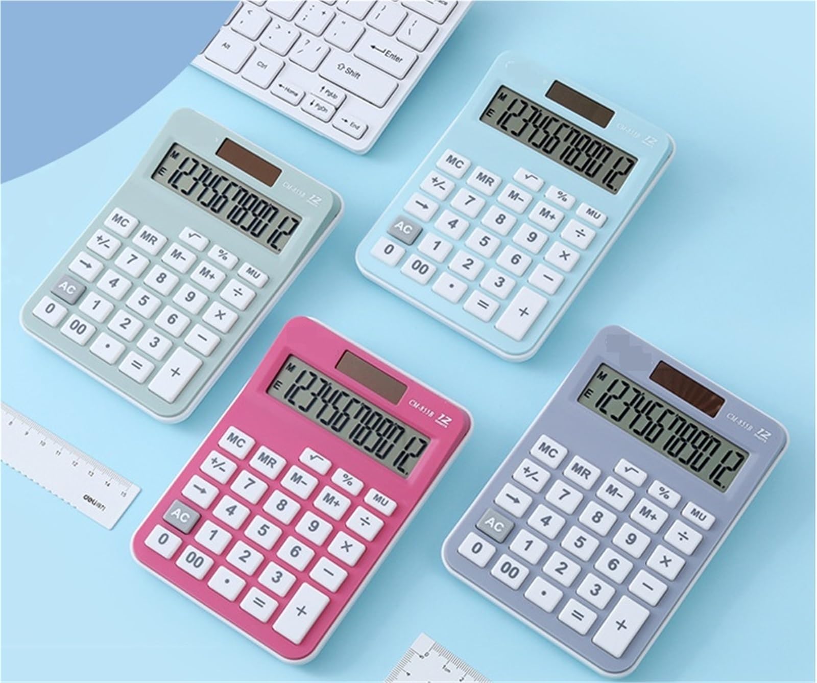 Calcolatrice Casa Ufficio Calcolatrice da Tavolo Multifunzionale con Display A 12 Cifre Adatta for L'Ufficio E L'uso Domestico Perfetta per Scuola(Pink)