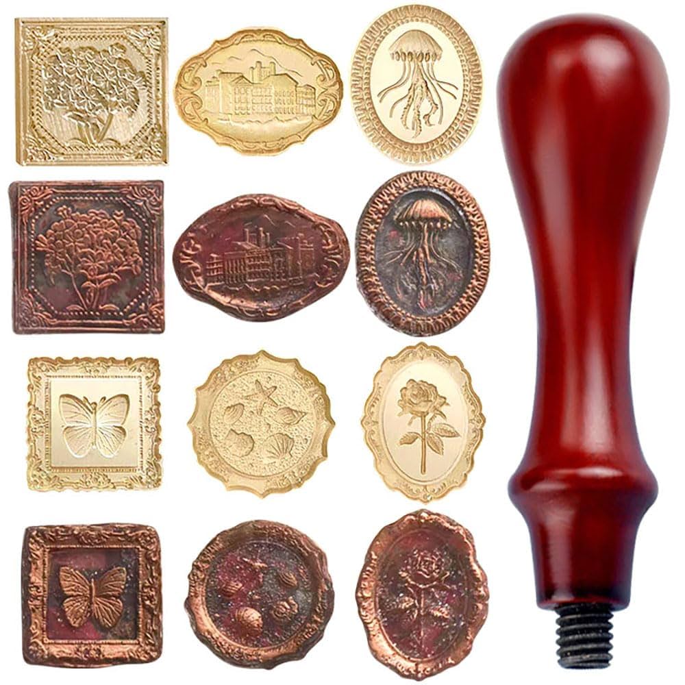 Amazon.com: 7pcs Vintage Wax Stamp Seal Kit,Wax Seal Stamp