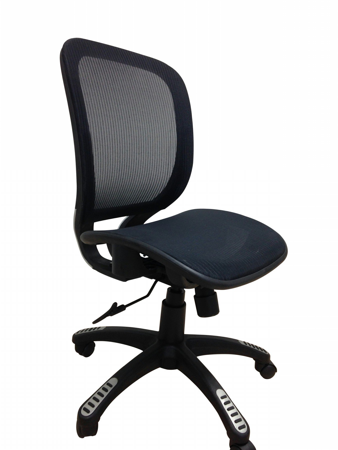 Ergomax Office Chair no Armrests & no Headrest, Black, 42 Inch Max Height