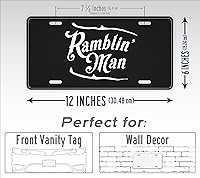 Vista 2 de Placa de matrícula de hombre Ramblin' con estilo vintage