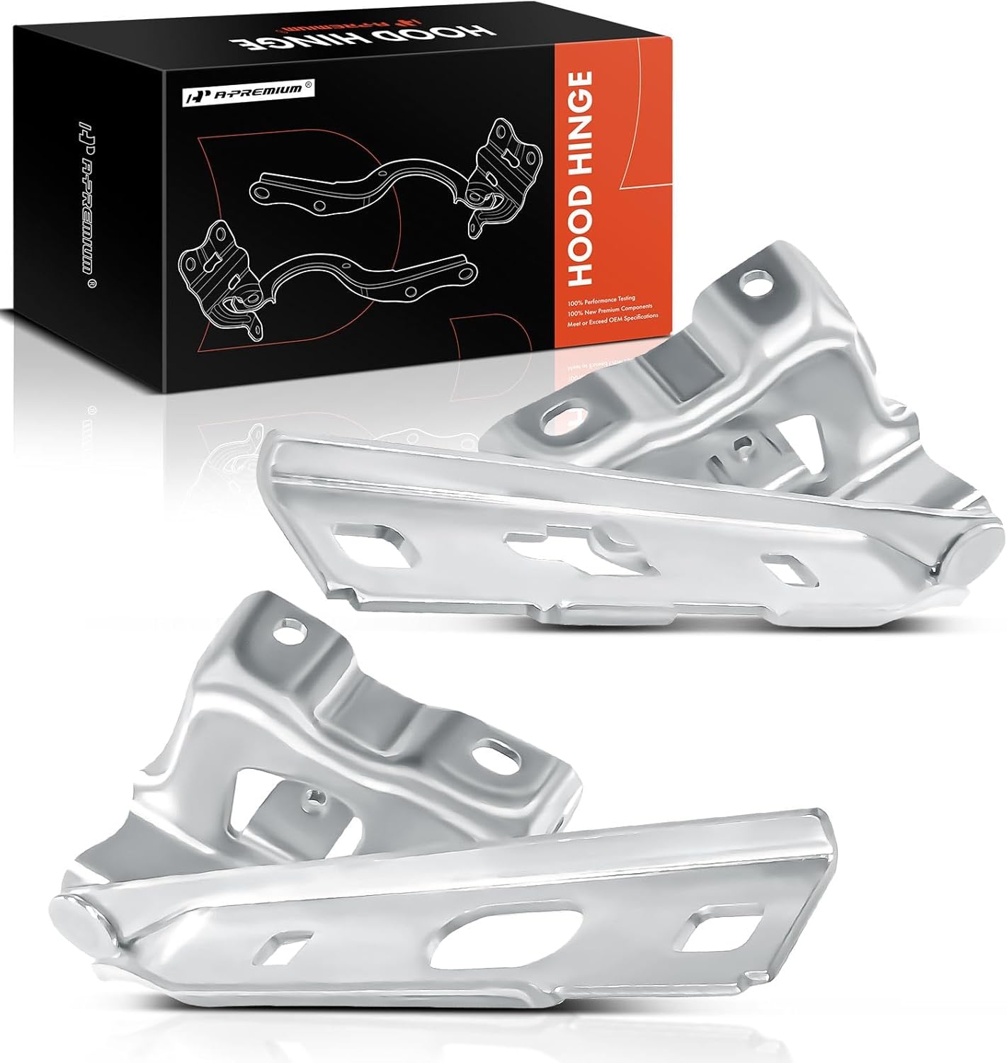 A-Premium Driver and Passenger Hood Hinges Compatible with Audi A4 2009-2016, Set of 2 Front Left and Right Side Hood Hinges, Replace# 8K0823302D, 8K0823301D