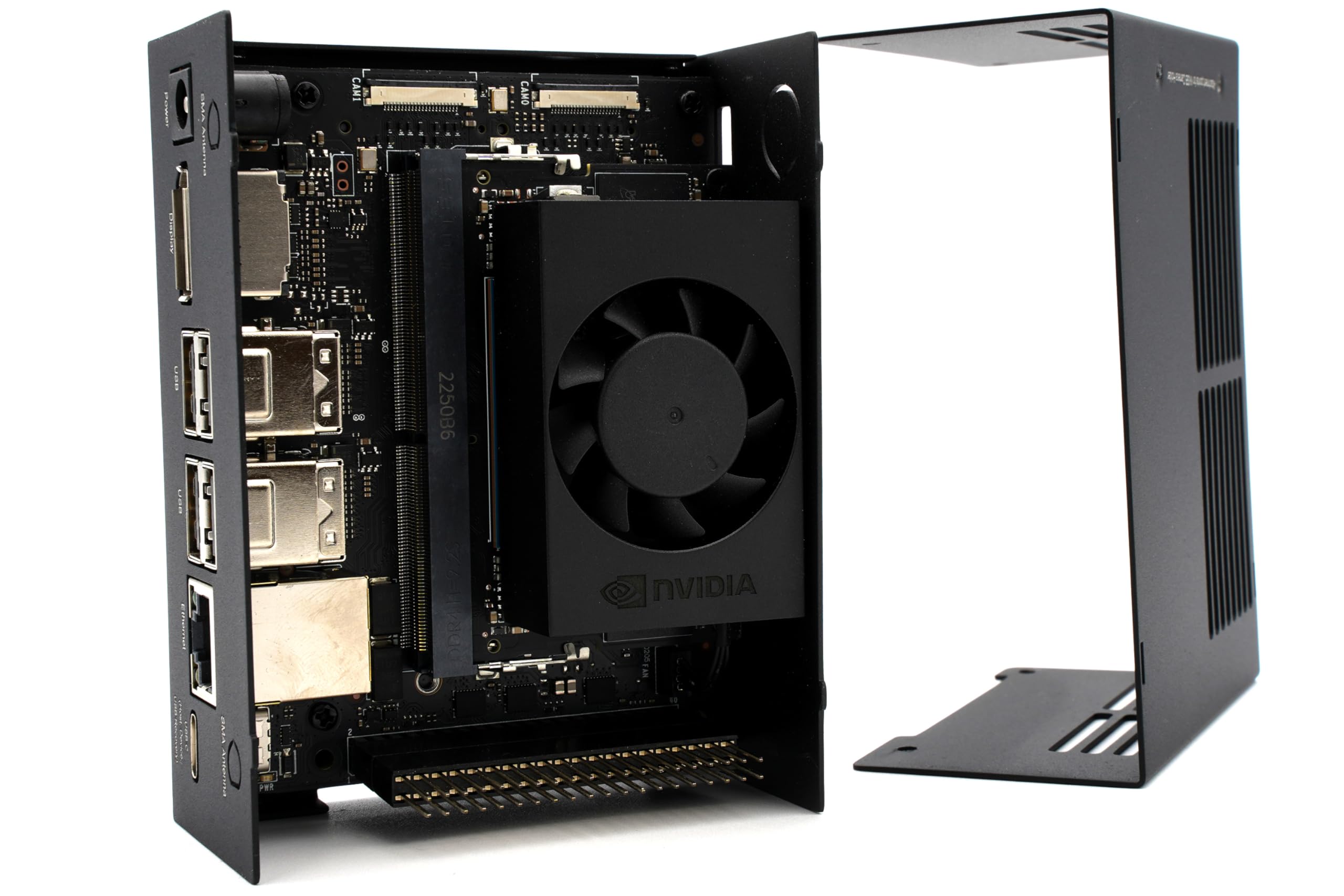 KKSB Jetson Orin Nano Super Developer Kit Case - Boîtier aluminium ventilation support VESA
