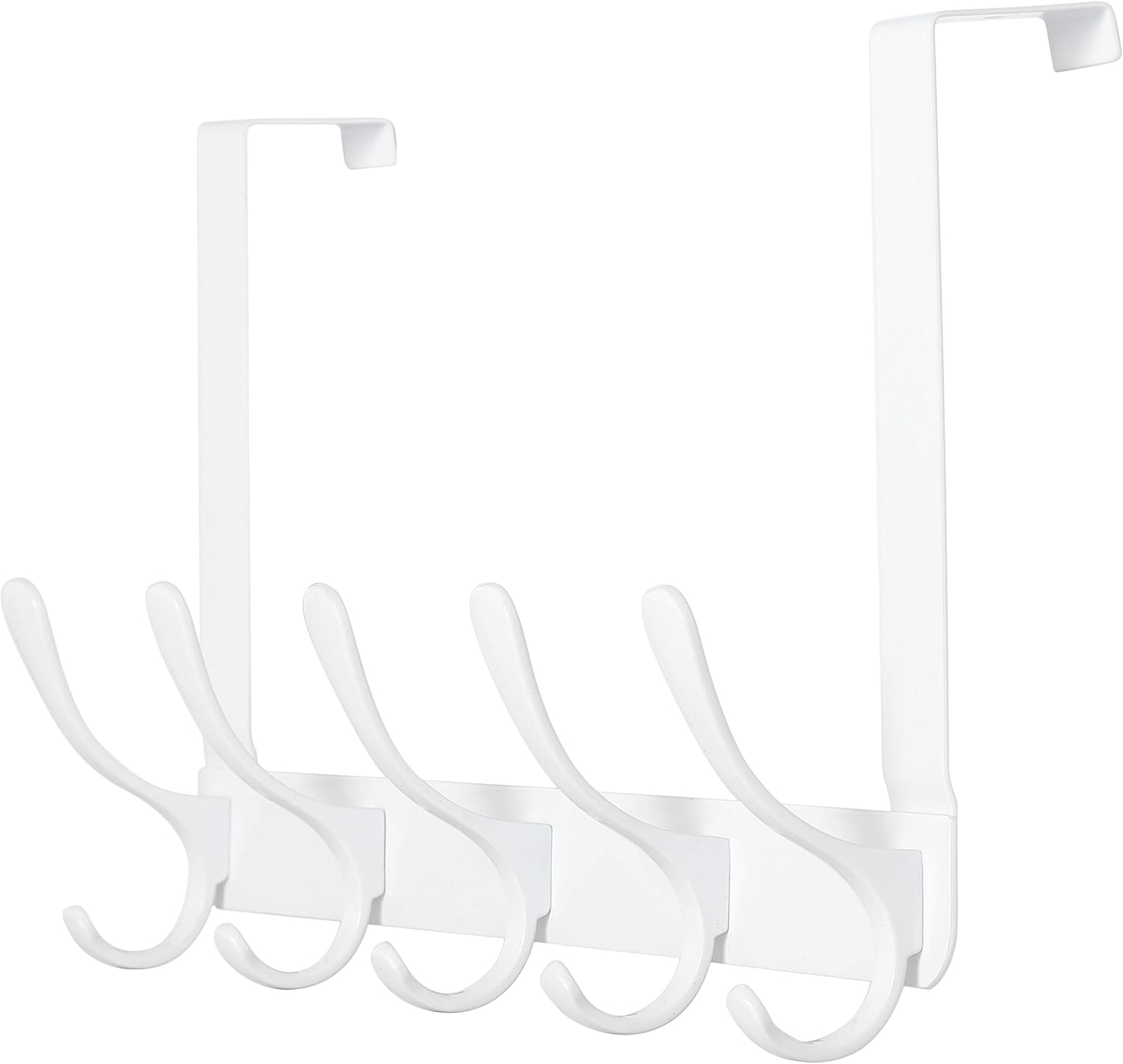 SKOLOO Over The Door Hook Rack, 5 Door Hanger Hooks for Clothes Towels