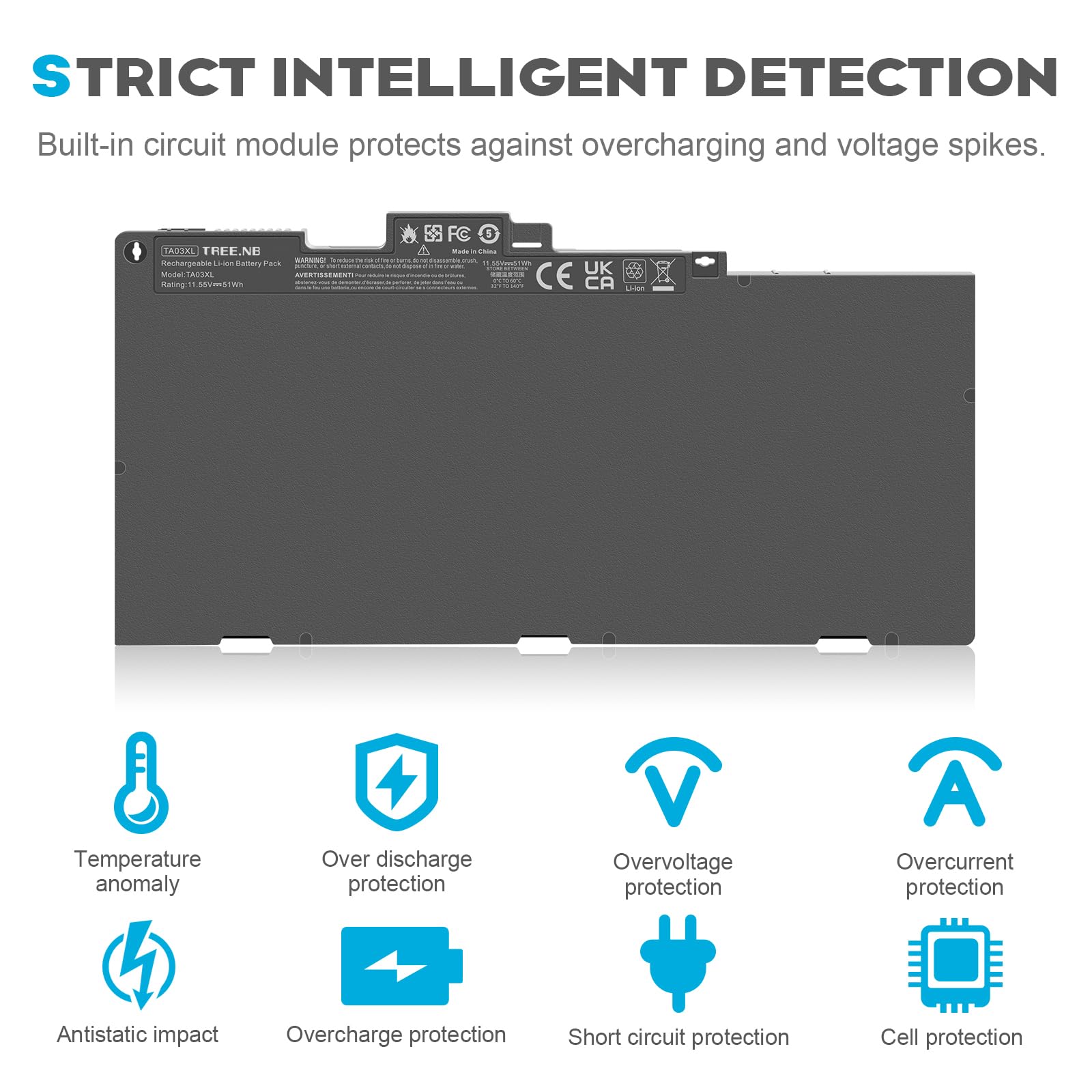 TREE.NB Spare Battery for HP EliteBook 755 G4 840 G4 848 G4 850 G4 ZBook 14U G4 15U G4 TA03XL HSTNN-IB7L 854047-1C1 854108-850 HSTNN-172C-4