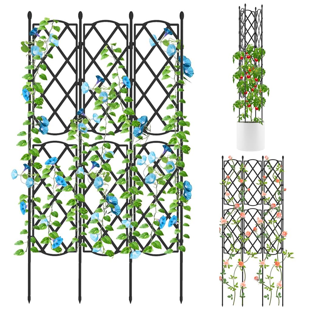 HASTHIP® Garden Trellis for Climbing Plants - Plastic Upright Climbing Trellis - Garden Rustproof Vine Trellis - Outdoor Plant Support Garden Trellis - Plant Trellis for Vines, Rose, Clematis (6 Pcs) (B0DB13RJW2) Amazon Price History, Amazon Price Tracker