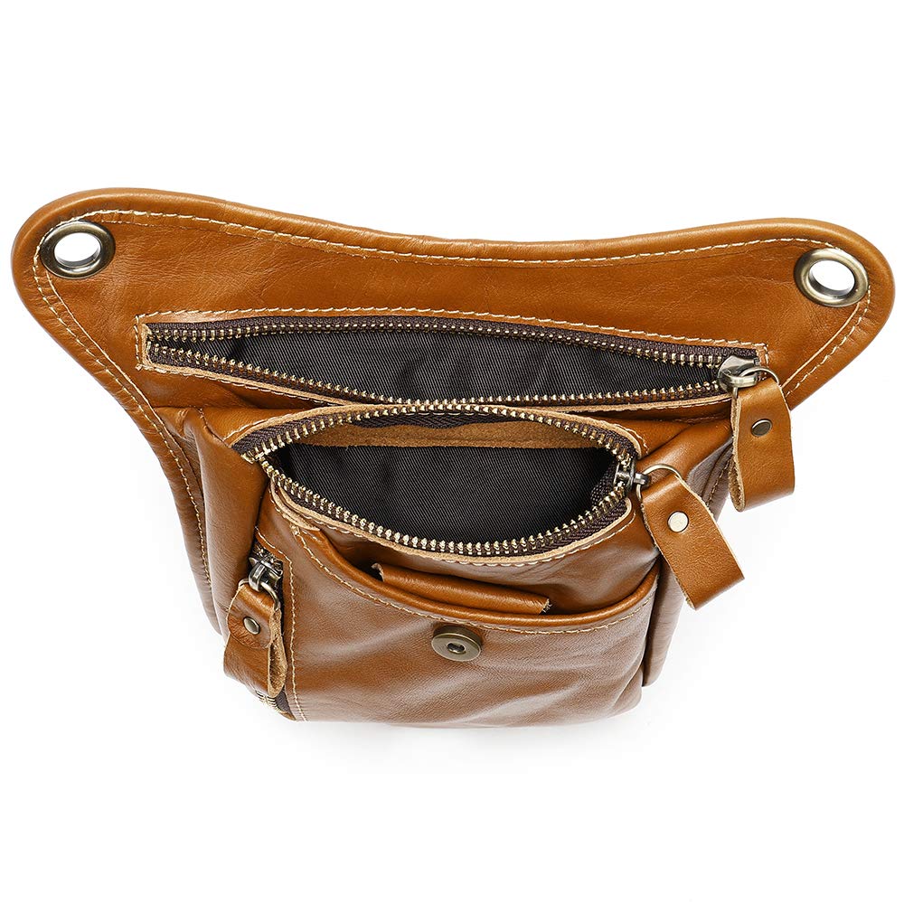 Borsa Gamba Moto,Borsello da Gamba Moto for da Gamba/Marsupio da Uomo in Vera Pelle for Moto, for da Uomo, for da Uomo e da Donna, for da Coscia.
