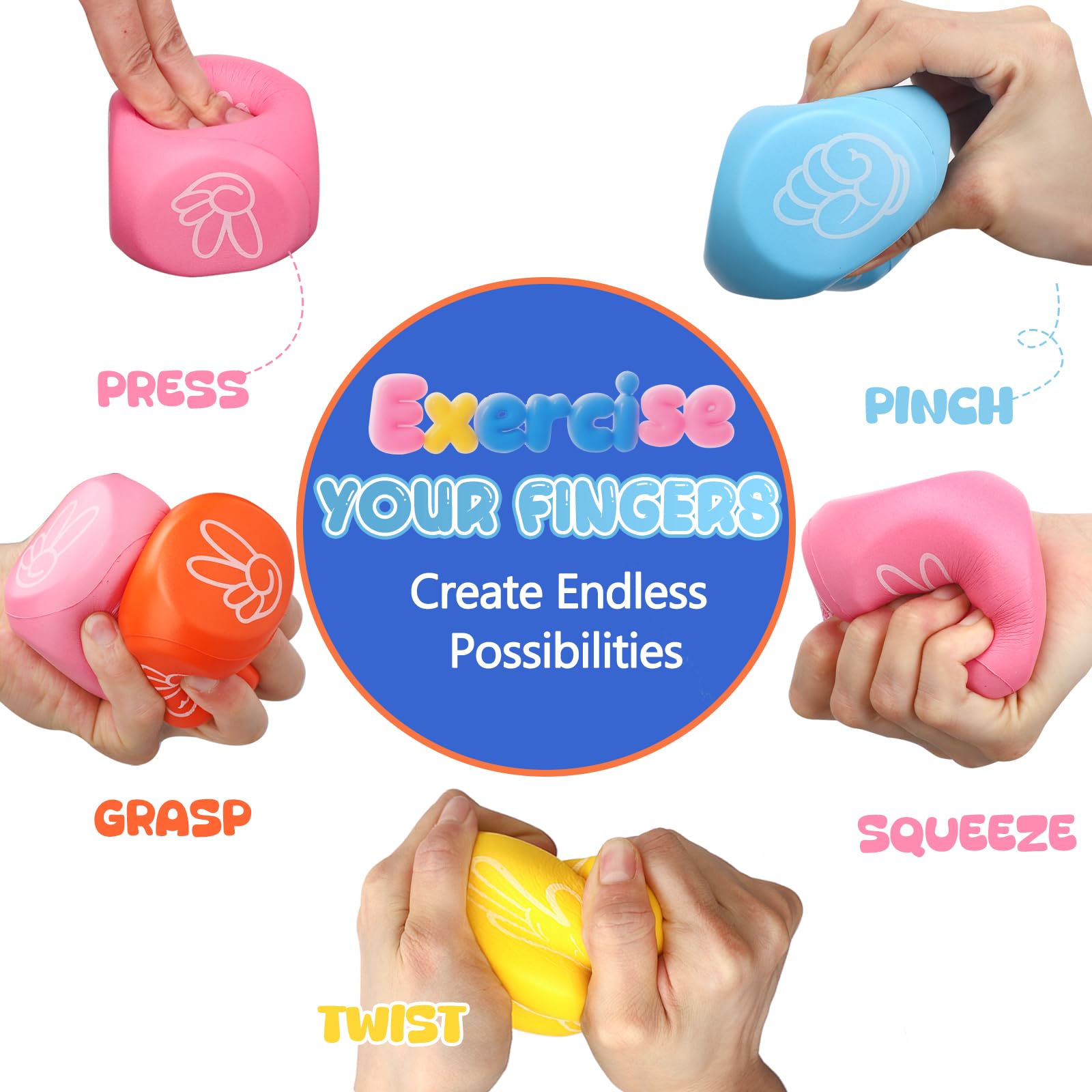 Foam Dice Squeeze Toy - Image 3