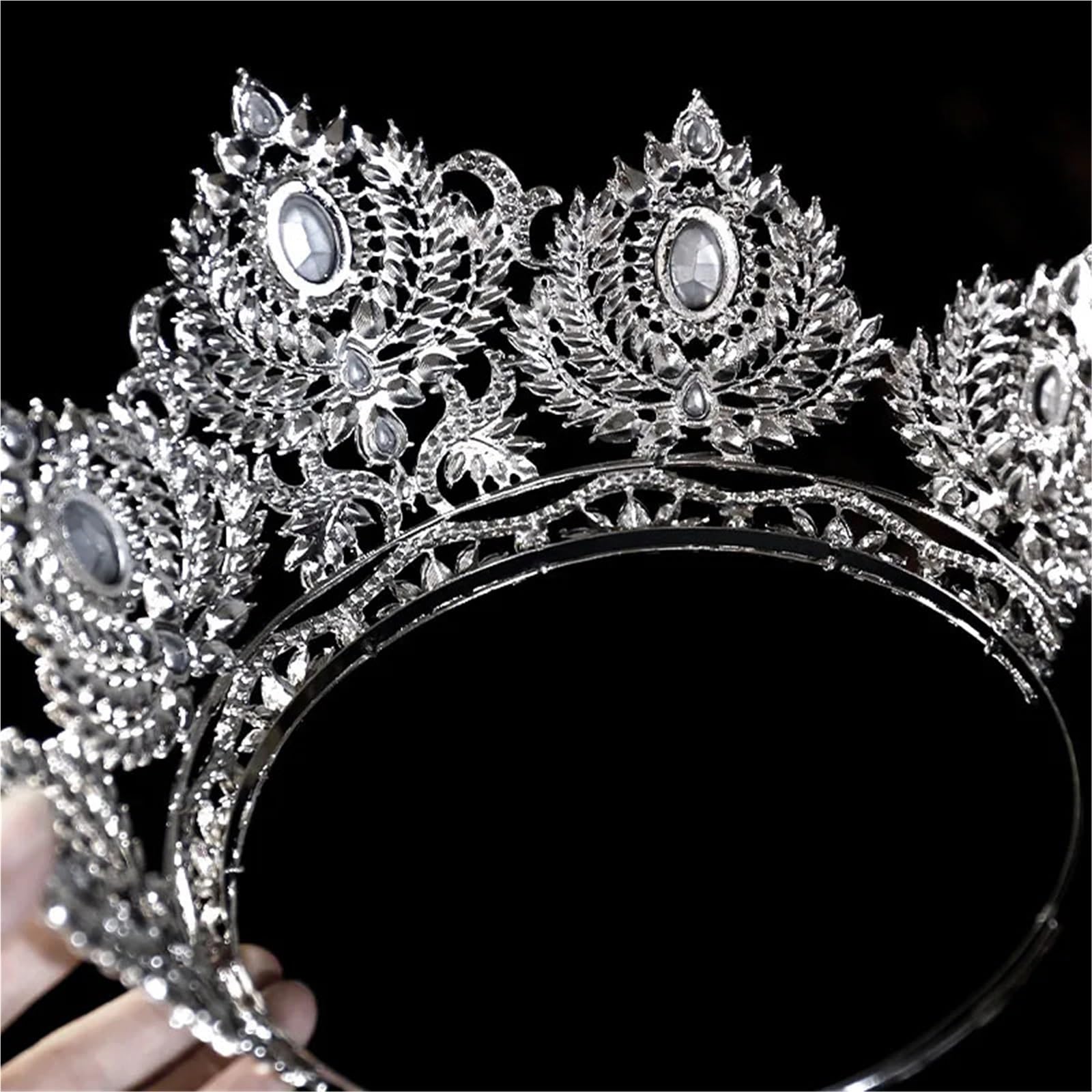 Diademi di strass cristallo con grande diadema