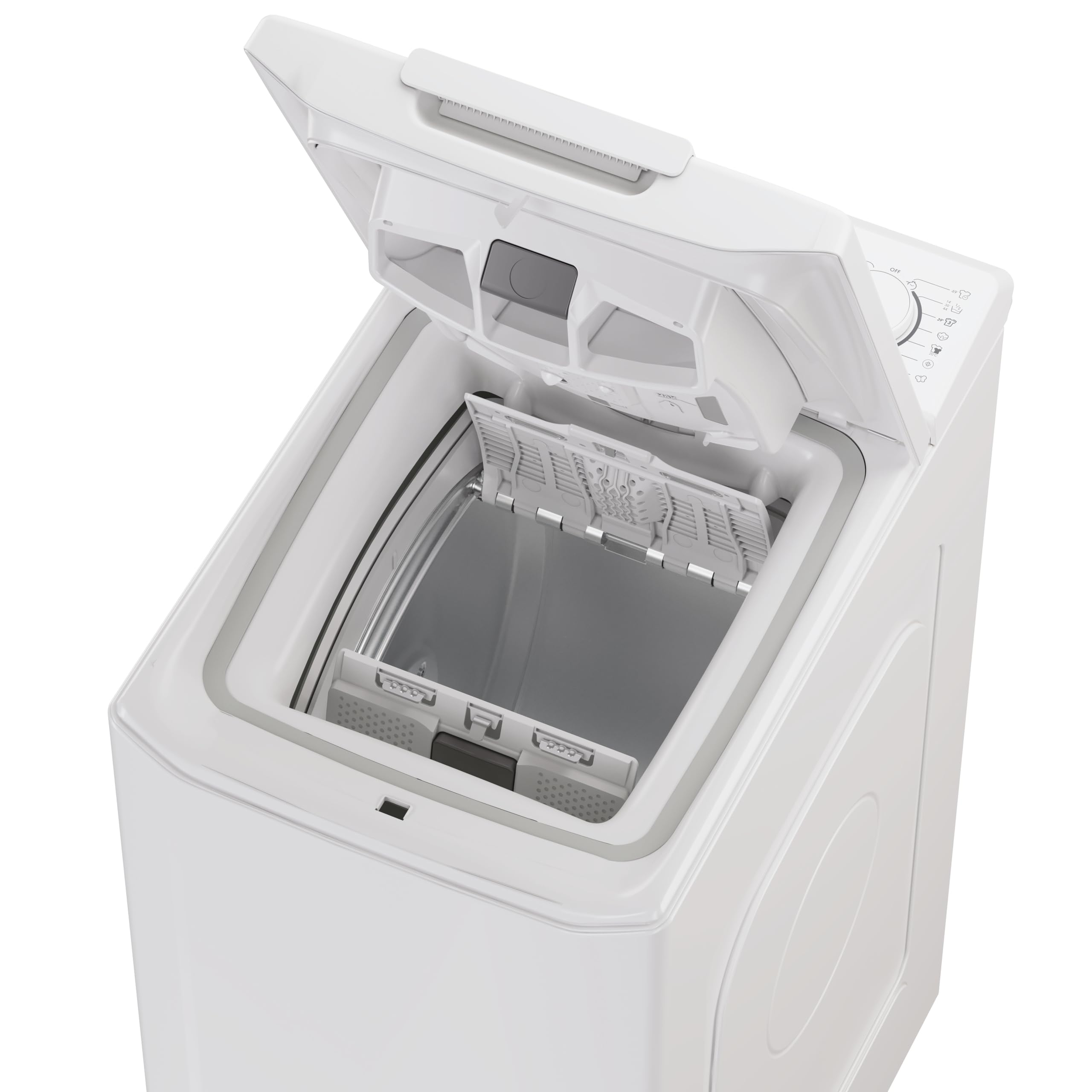 Candy ProWash 300 Lavatrice Carica dall’Alto 6 Kg 1000 RPM Classe C Slim 40,5 cm AI Weight Sense 17 Programmi Cicli Rapidi App hOn Partenza Ritardata AxLxP 86x40,5x60 cm TCA063D3-S