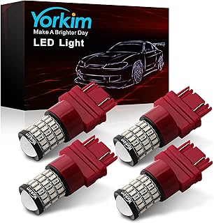 3157 Led Bulb Red Ultra Bright 3156 Led Bulb red for car Brake Lights Tail Lights with Projector - 3056 3156 3057K 4157K 3047K 3157LL 3457 3057 4057 4157 T25 Led Bulbs, Pack of 4