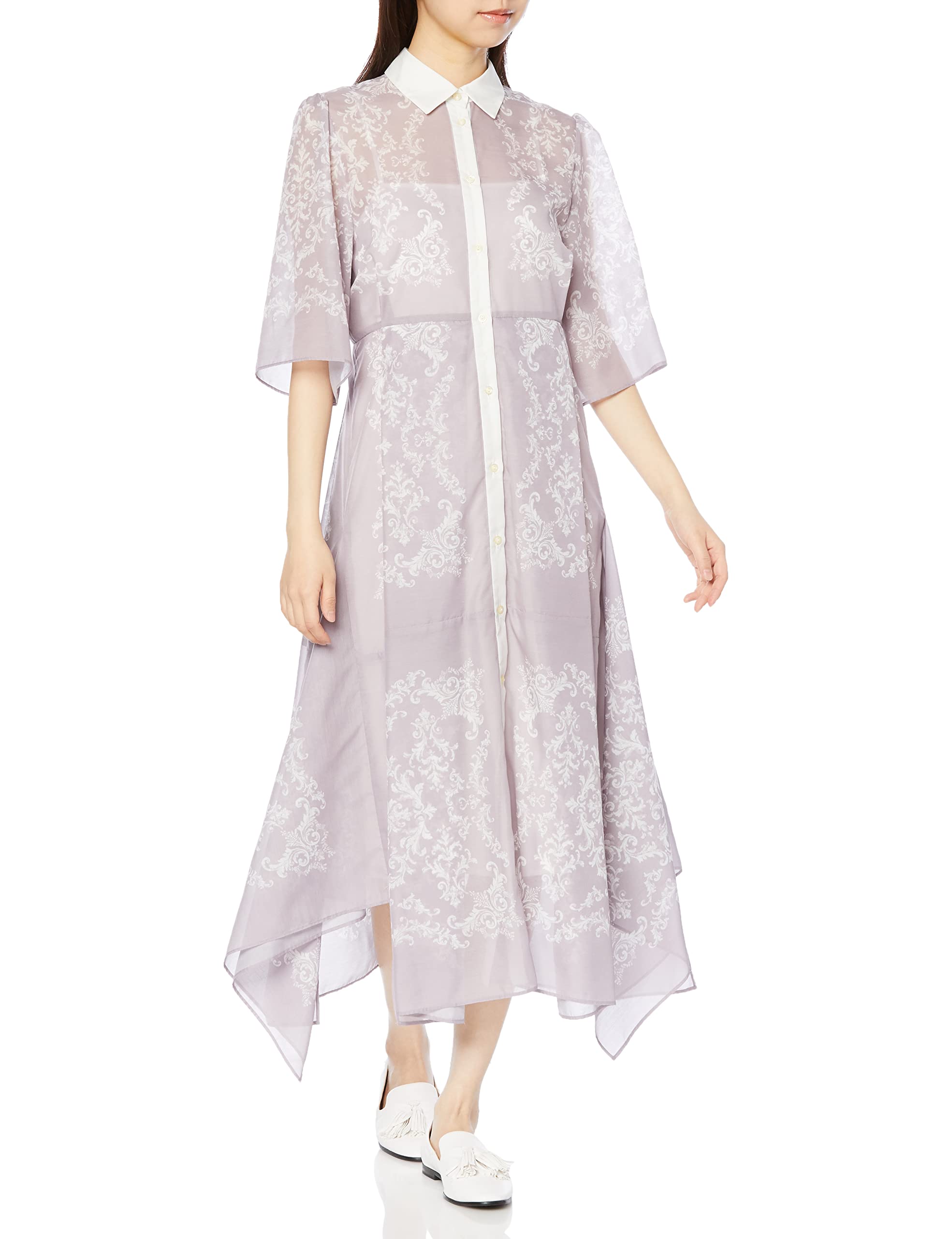 Amazon.co.jp: [ファーファー] フローラルスカーフワンピース