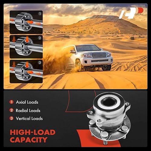 Miniatura 5 de A-Premium Kit de 2 rodamientos de rueda trasera y montaje de buje izquierdo y derecho compatible con Subaru Crosstrek 2016-2020, Forester 2014-2018,