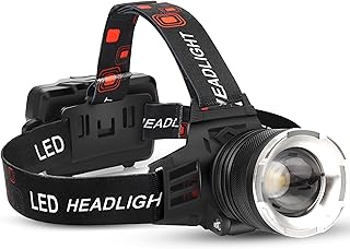 LED Rechargeable Headlamp, 90000 Lumens Super Bright with 5 Modes and IPX6 Level Waterproof USB Rechargeable Headlamp, 90° Adjustable, Suitable for Outdoor Camping, Running, Cycling,Climbing, Etc