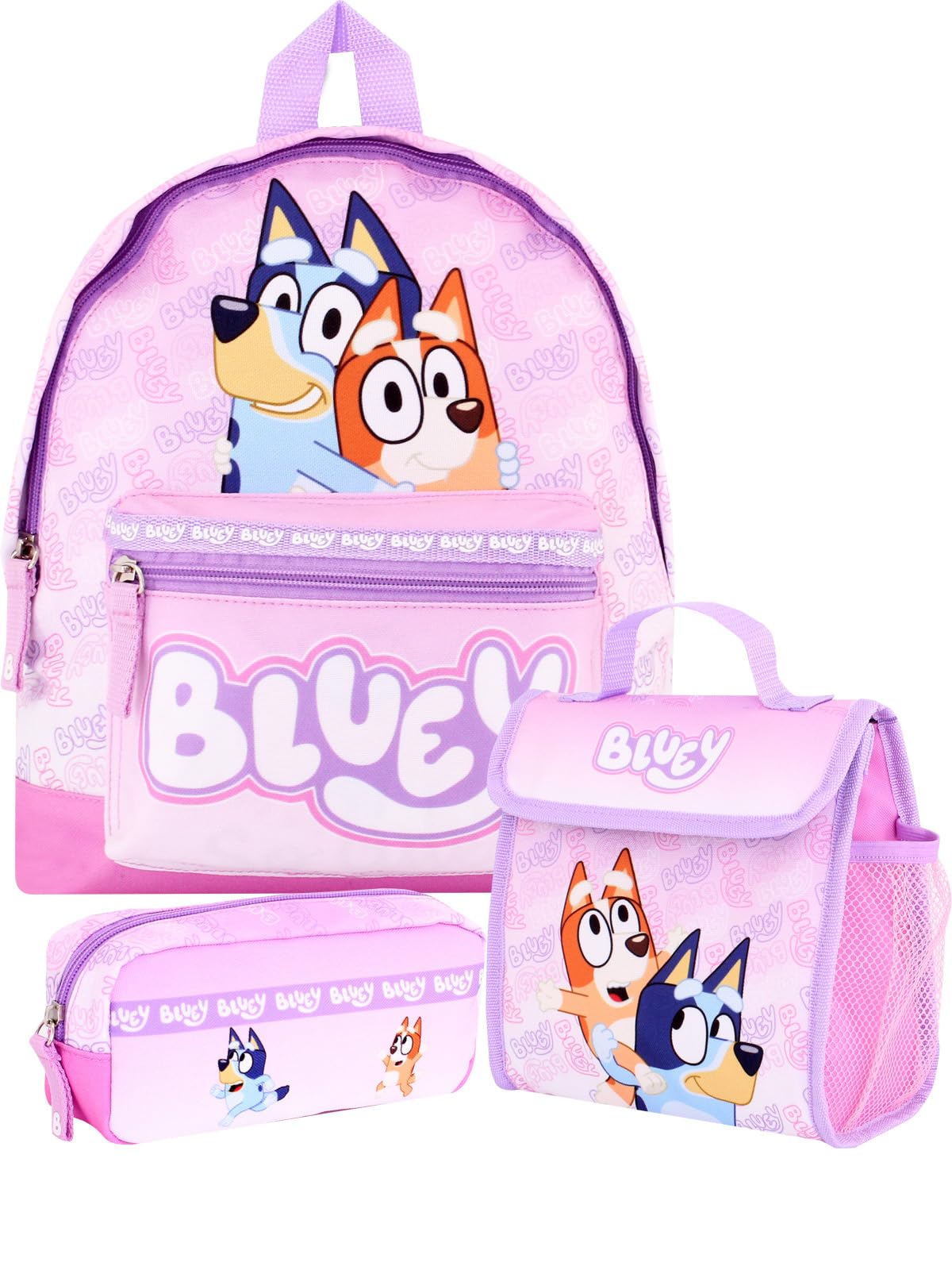 Bluey Backpack Set for Girls – Piece Childrens and Toddlers Kids School  Bag with Lunch Box and Pencil Case