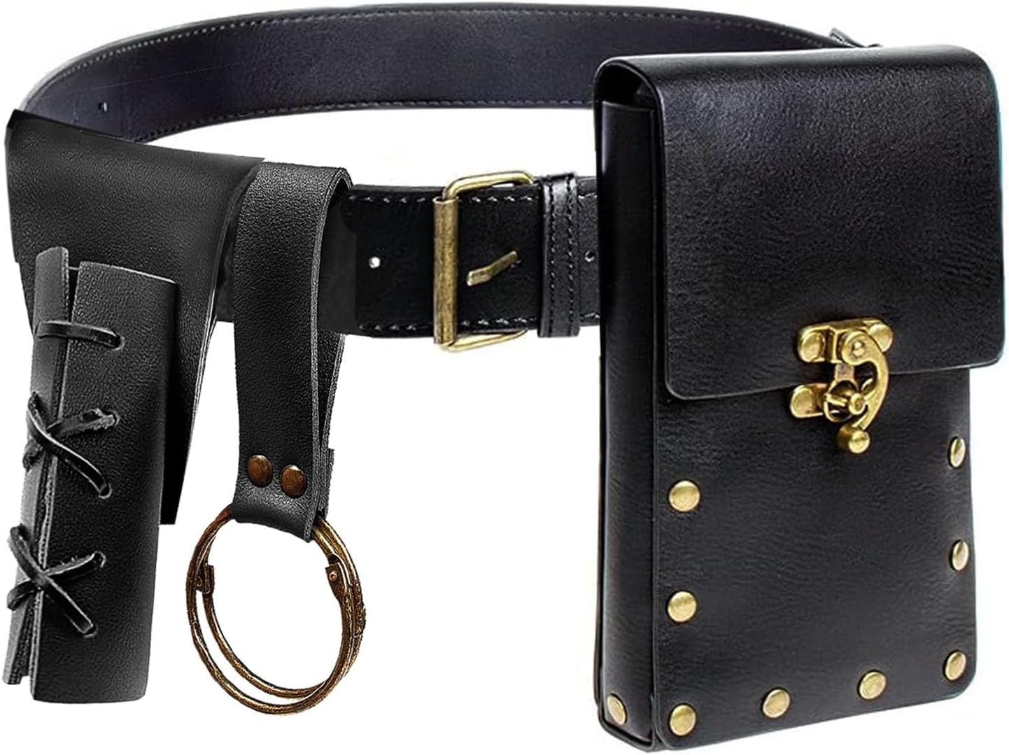 Belt Pouch Waist Bag Fanny Pack Steampunk Phone Holder Medieval Bag Leather Belt Renaissance Cosplay Costume Accessories