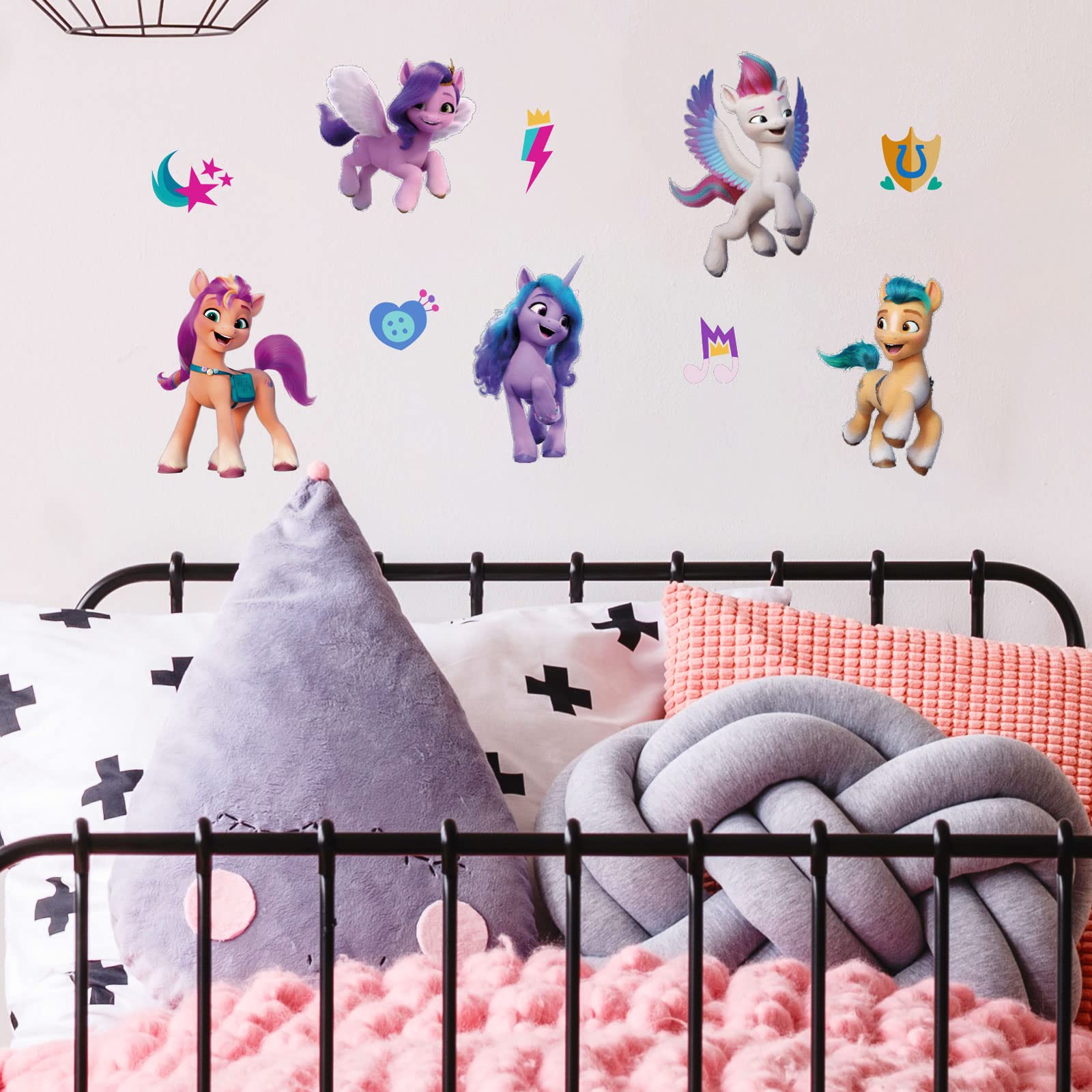 Stickerscape My Little Pony Wall Stickers (Stickaround - Regular Size)| Official My Little Pony Wall Decal, My Little Pony Wall Decor | My Little Pony Bedroom | Easy to Apply, Cleanly Removable