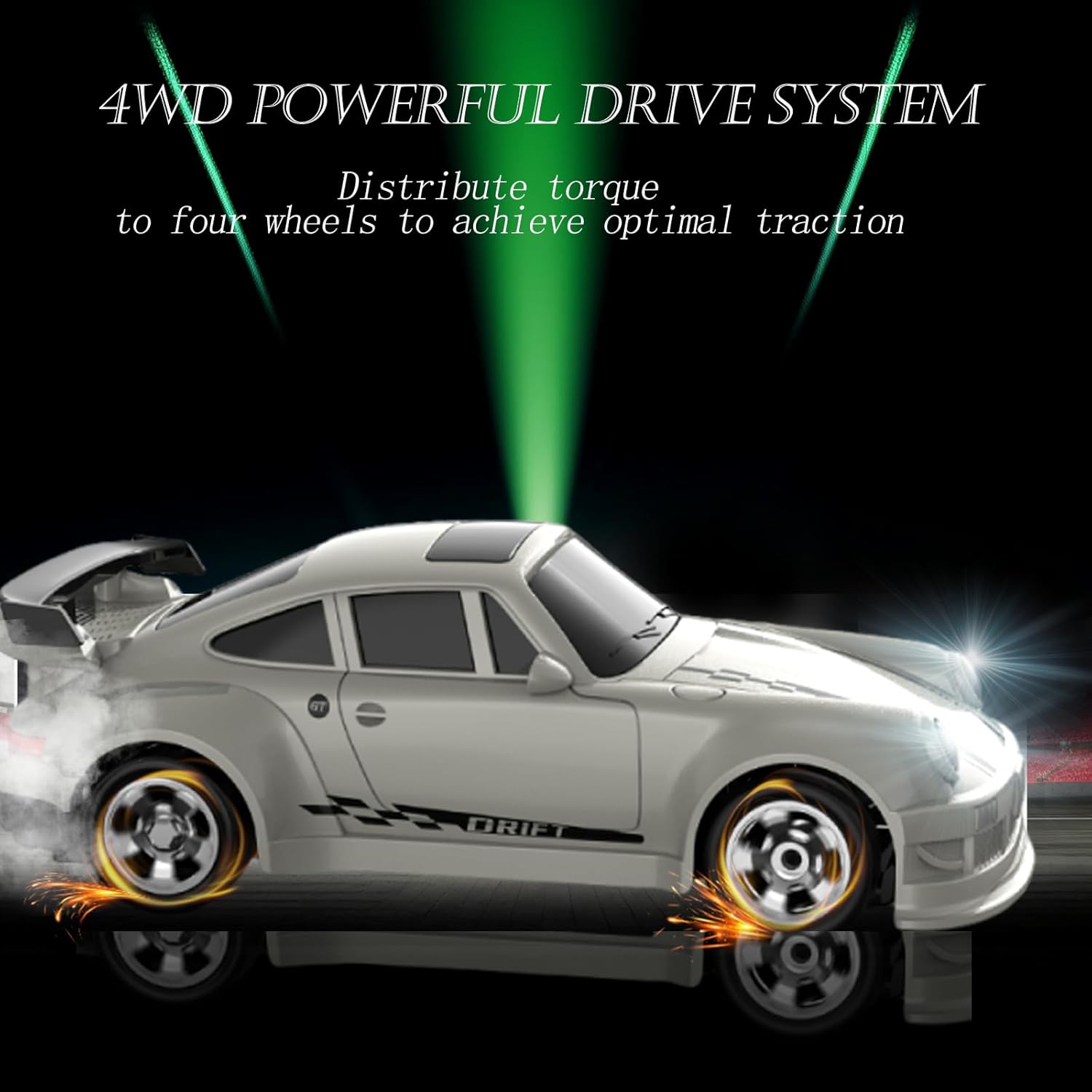 Mini RC Drift Car, 1/64 RC Remote Control Car High Speed, 2.4GHz Full Proportional RTR Micro Sports Racing Drift, 4WD HobbyFast Race Vehicle with Lights, Model Toys Gift for Kids, Boys, Adults
