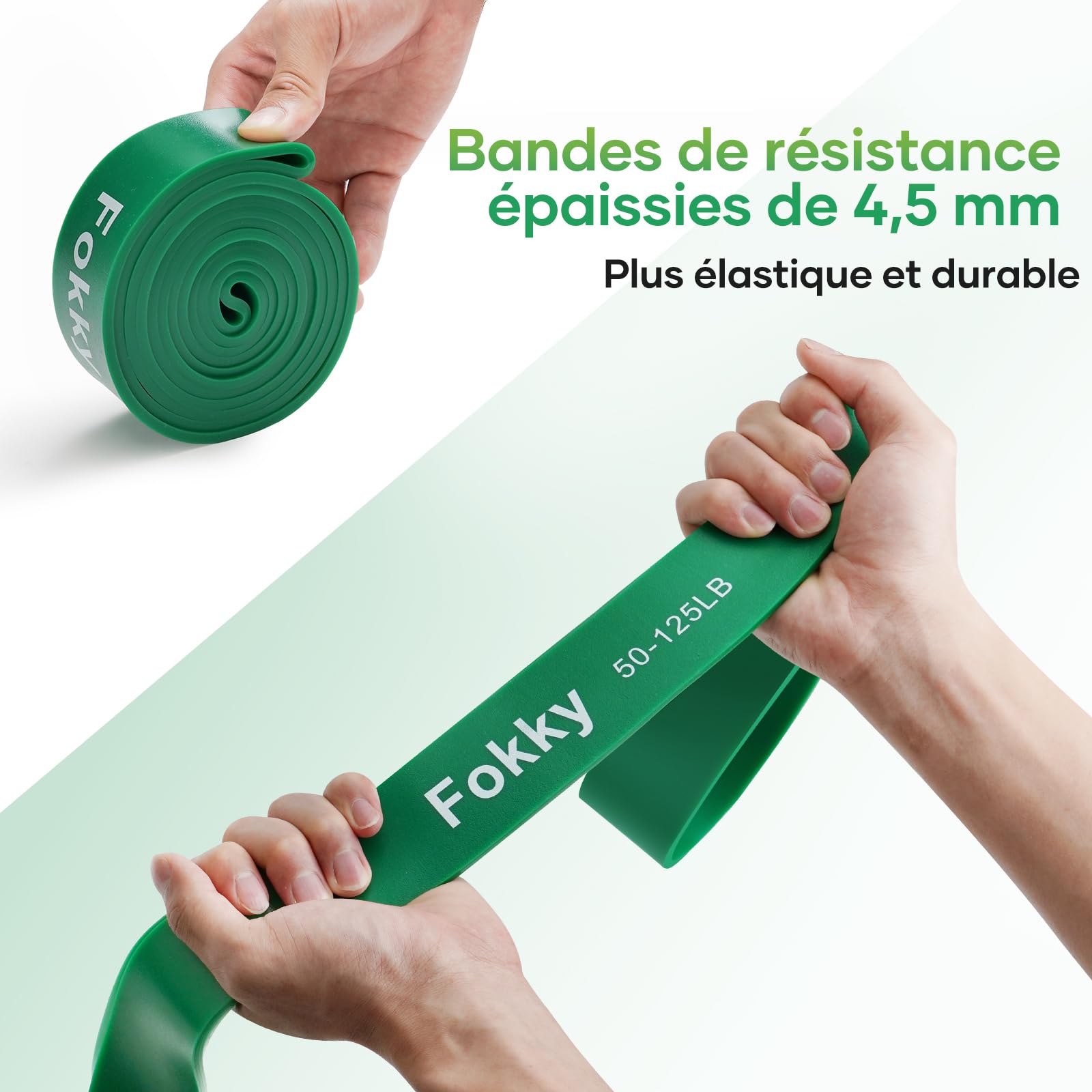 Fokky Bande Elastique Musculation, Élastique Musculation avec 5 Niveaux Différents, Elastique Sport et Poignées, Ancrage de Porte, Sac de Transport, Idéal pour Yoga Pilates Fitness Crossfit