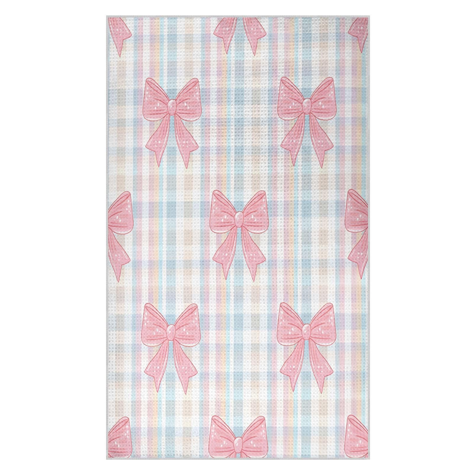 JiangGgen Bows Kitchen Towels 2-Pack Soft Absorbent Dish Towels