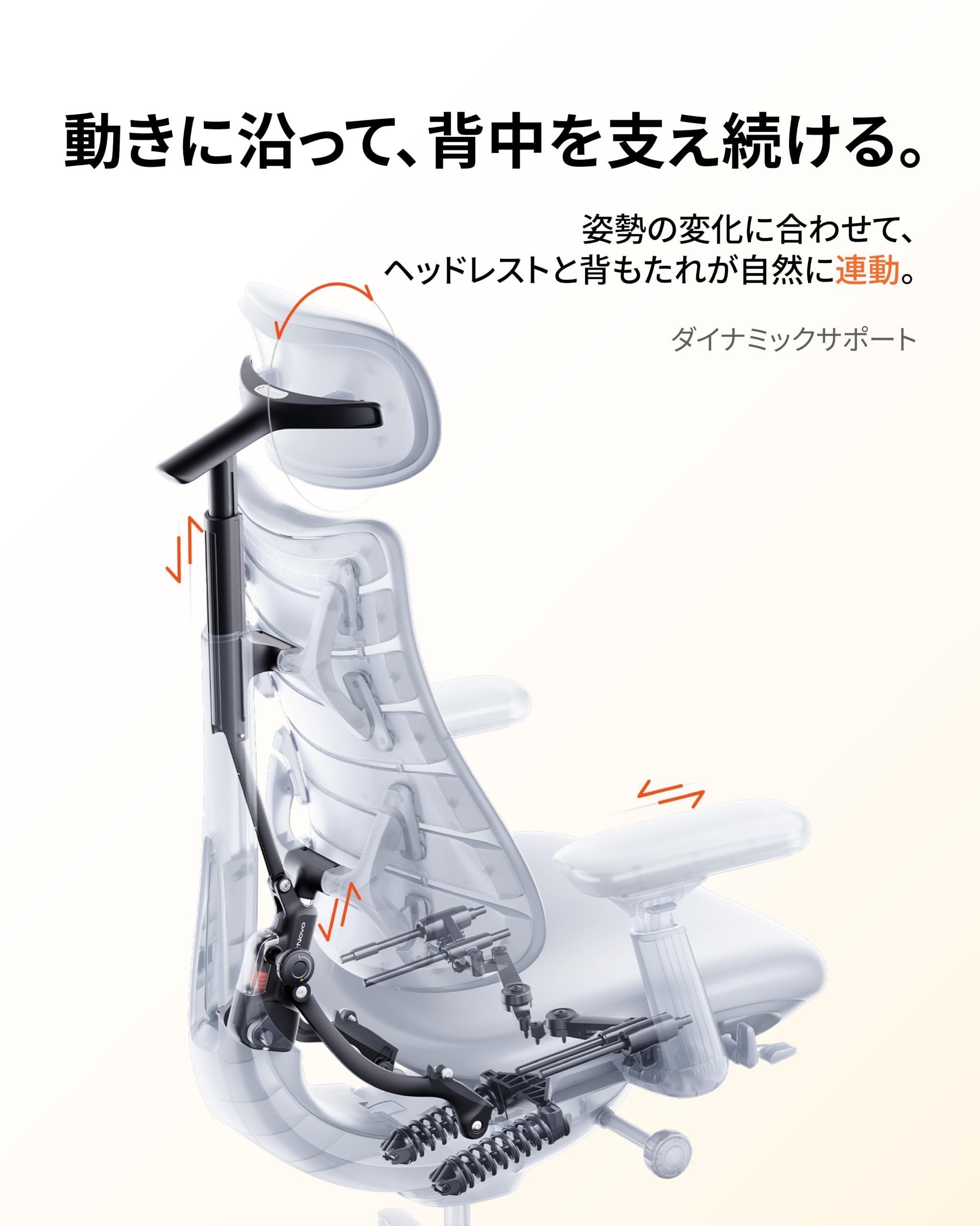 Amazon.co.jp: LiberNovo Omni SE 人間工学オフィスチェア 45cm