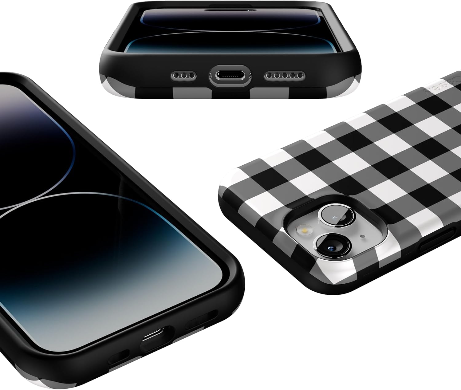 Casely iPhone 14 Case | Check Me Out | Checkerboard | Bold Protective Design | Compatible with MagSafe