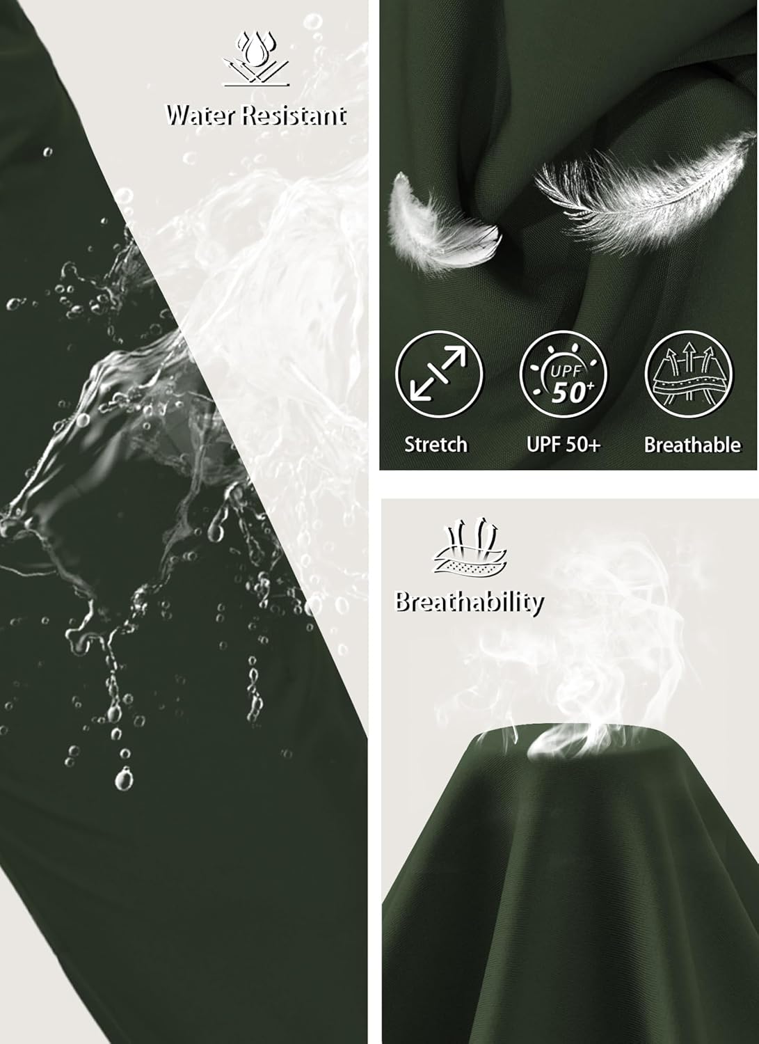 Hiking Pants for Women Lightweight Waterproof Quick Dry Athletic Cargo Pockets Pants - Image 5