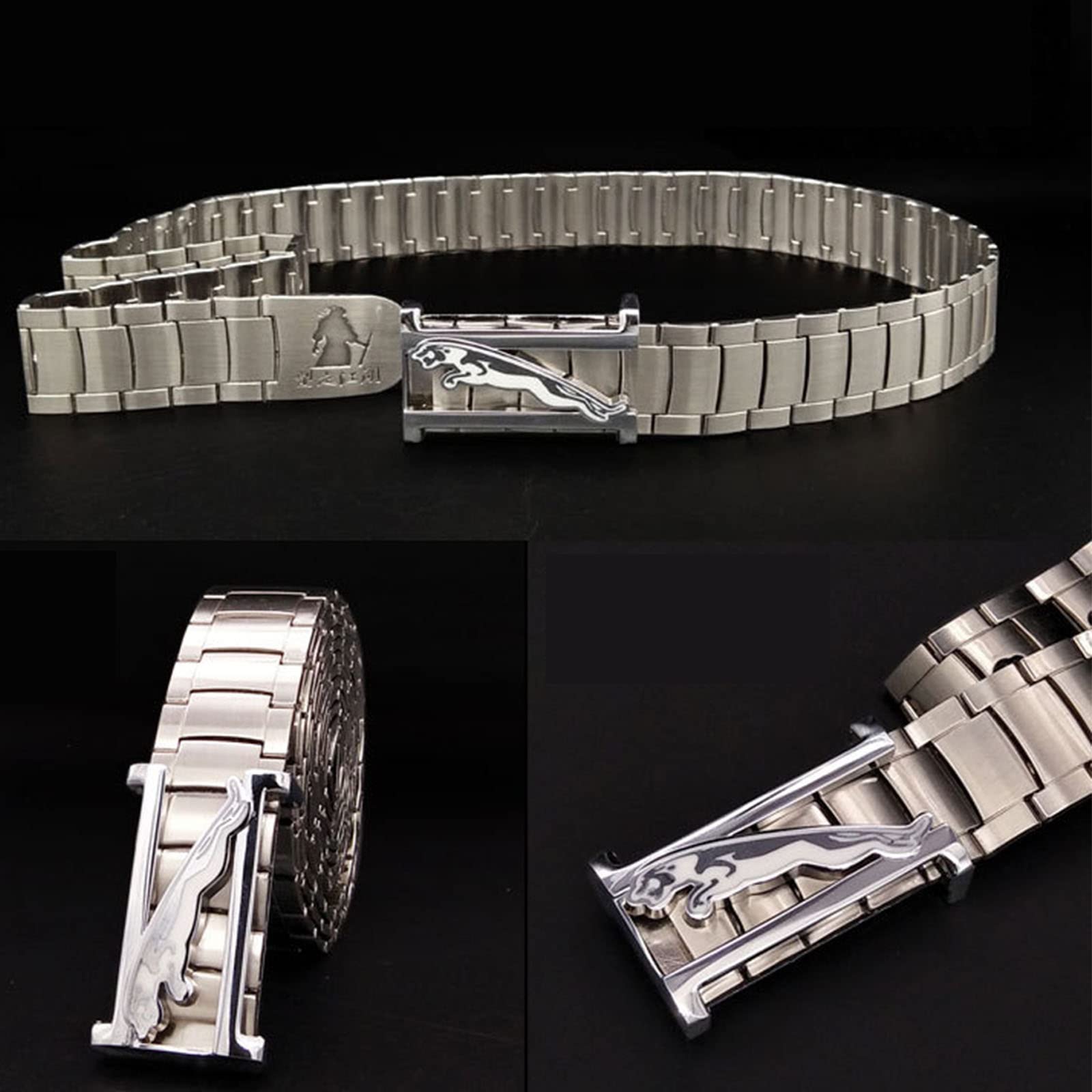 Gürtel Für Herren,Jeansgürtel Briefschnalle Metall Edelstahl Leder Modisch Vielseitiger Stil