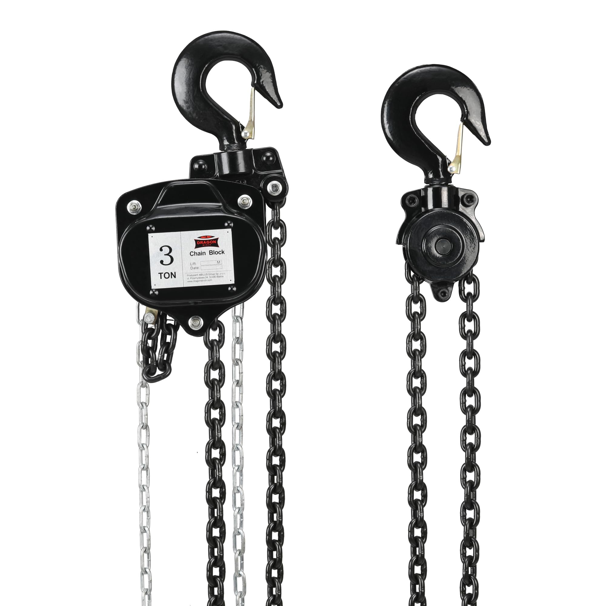 Dragon Winch Flaschenzug Seilzug Kettenzug Hebezug Ratschenzug 3000 kg mit robuste Stahlkette | 6 m Hubhöhe | 3T/3000KG Tragkraft | Handkettenzug 3T/6M