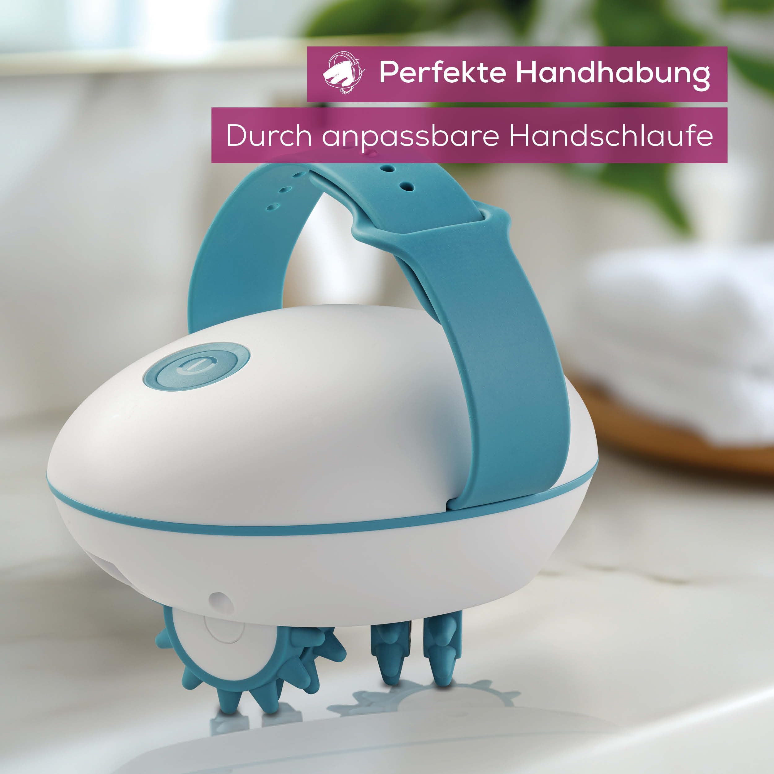 Beurer CM 51 Cellulite Massagegerät für straffere Haut, effektive Bindegewebsmassage, elektrischer Massageroller mit 2 Intensitätsstufen und verstellbarem Handgriff, ergonomisches Design