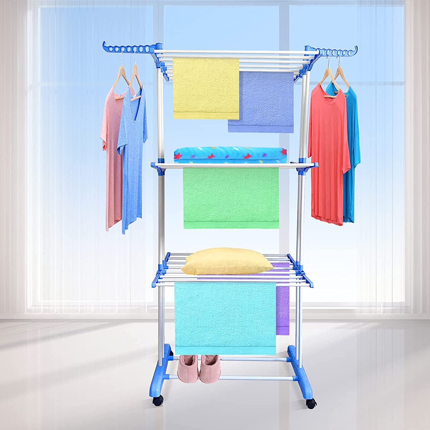 VISAXMI® Clothes Stand for Drying Cloth Drying Stand Kapde Sukhane