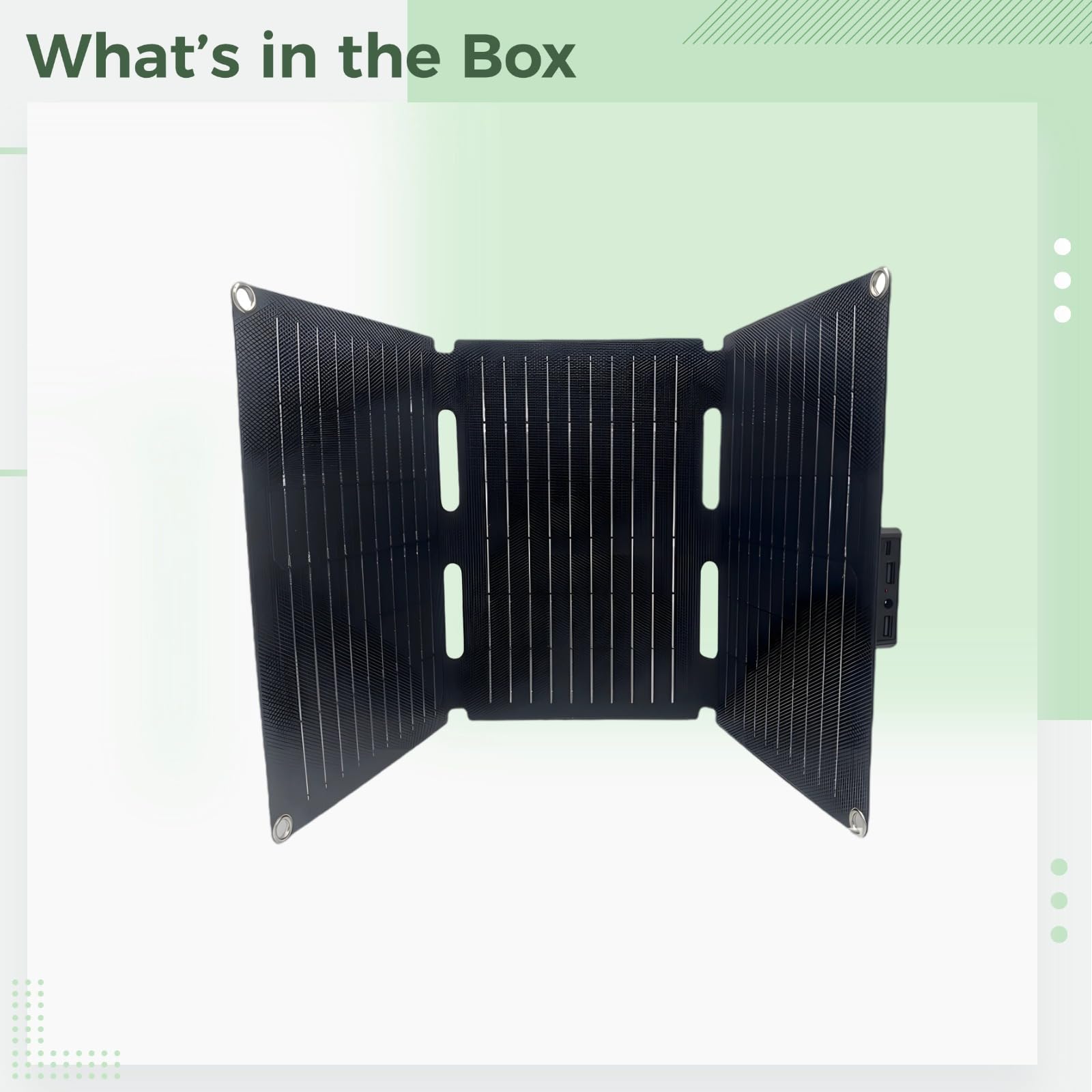 Cargador de panel solar portátil de 30 W, panel solar monocristalino plegable USB C ETFE, 12 V, excelente rendimiento, incluye cargador de coche, clips de cocodrilo y mosquetones, tasa de eficiencia