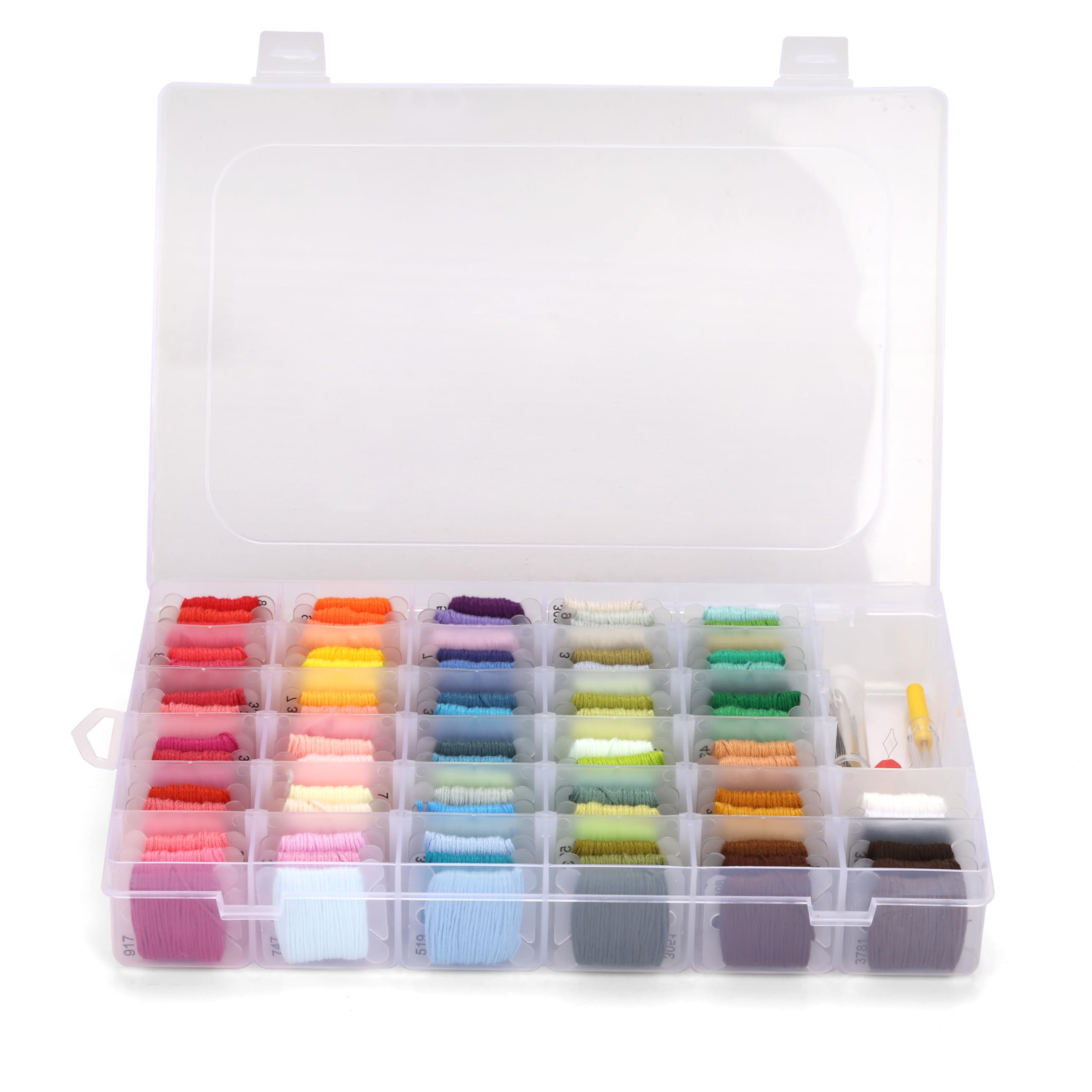 YKUKIZEE ﻿ 100 Colors Embroidery Thread Storage Boxes Cross Stitch Floss